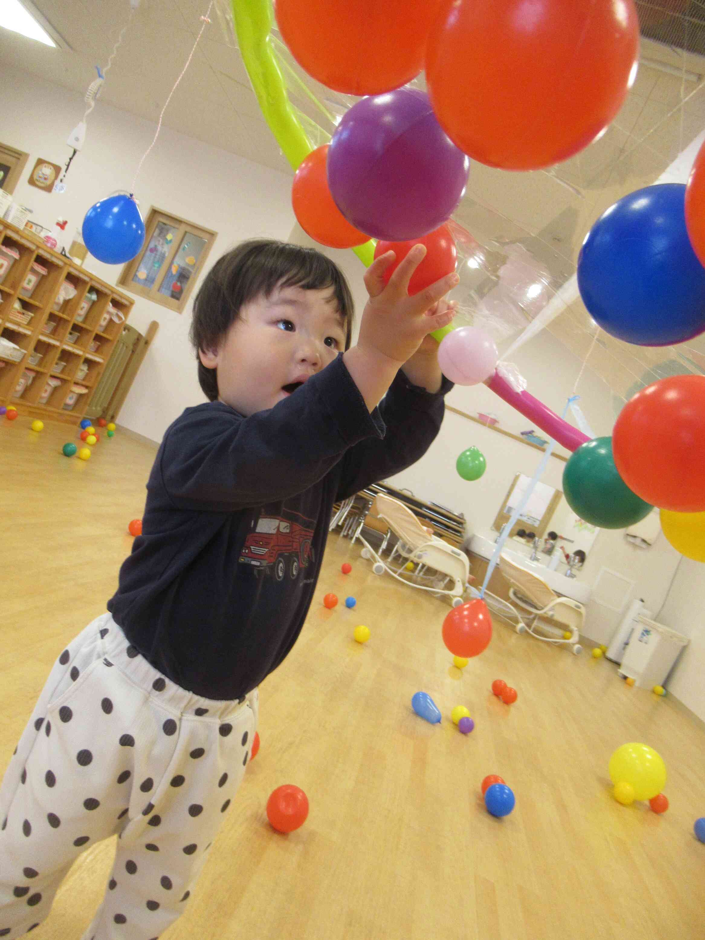 ボールをぺたっ！！