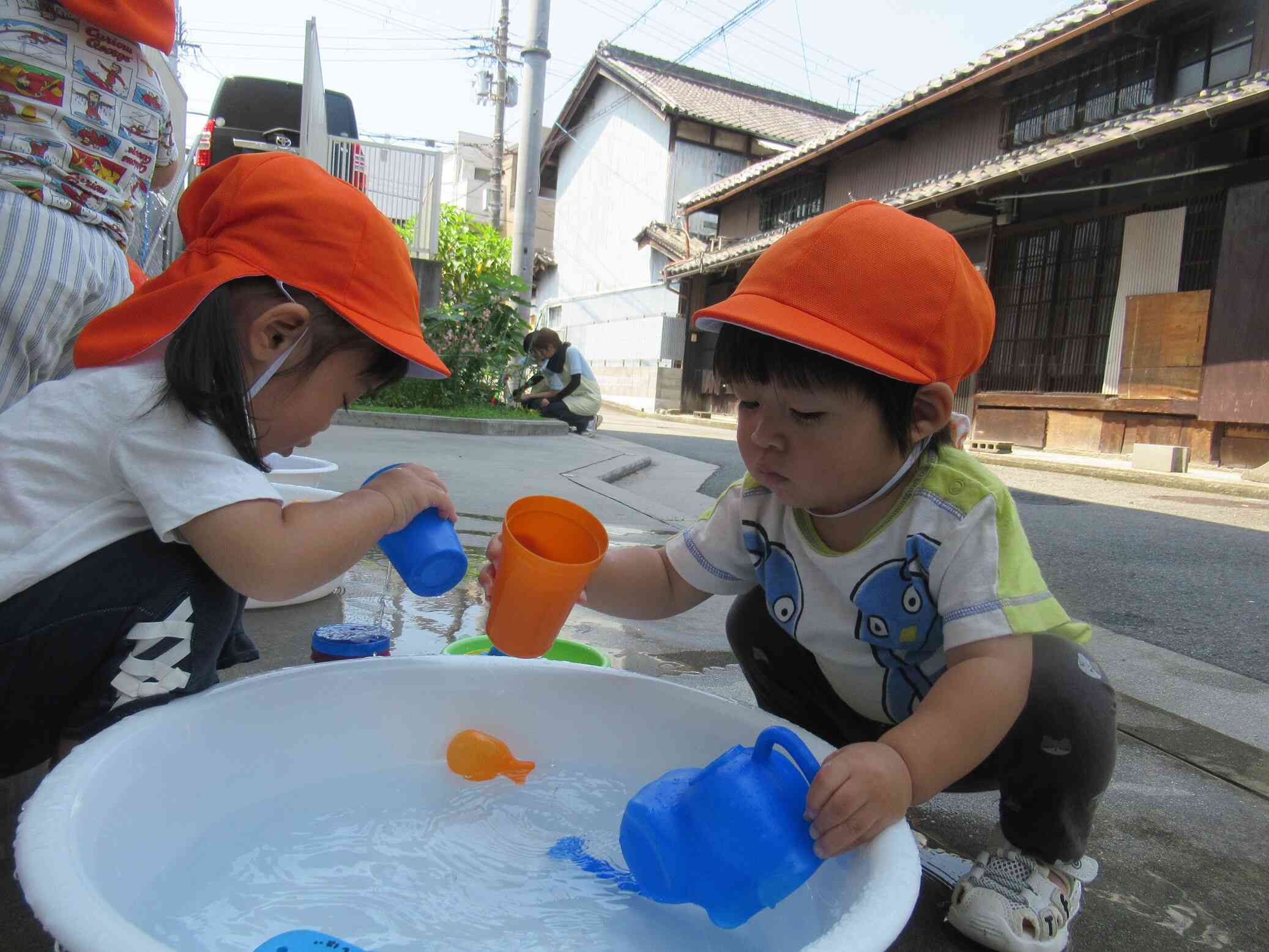 水あそびをしたよ！