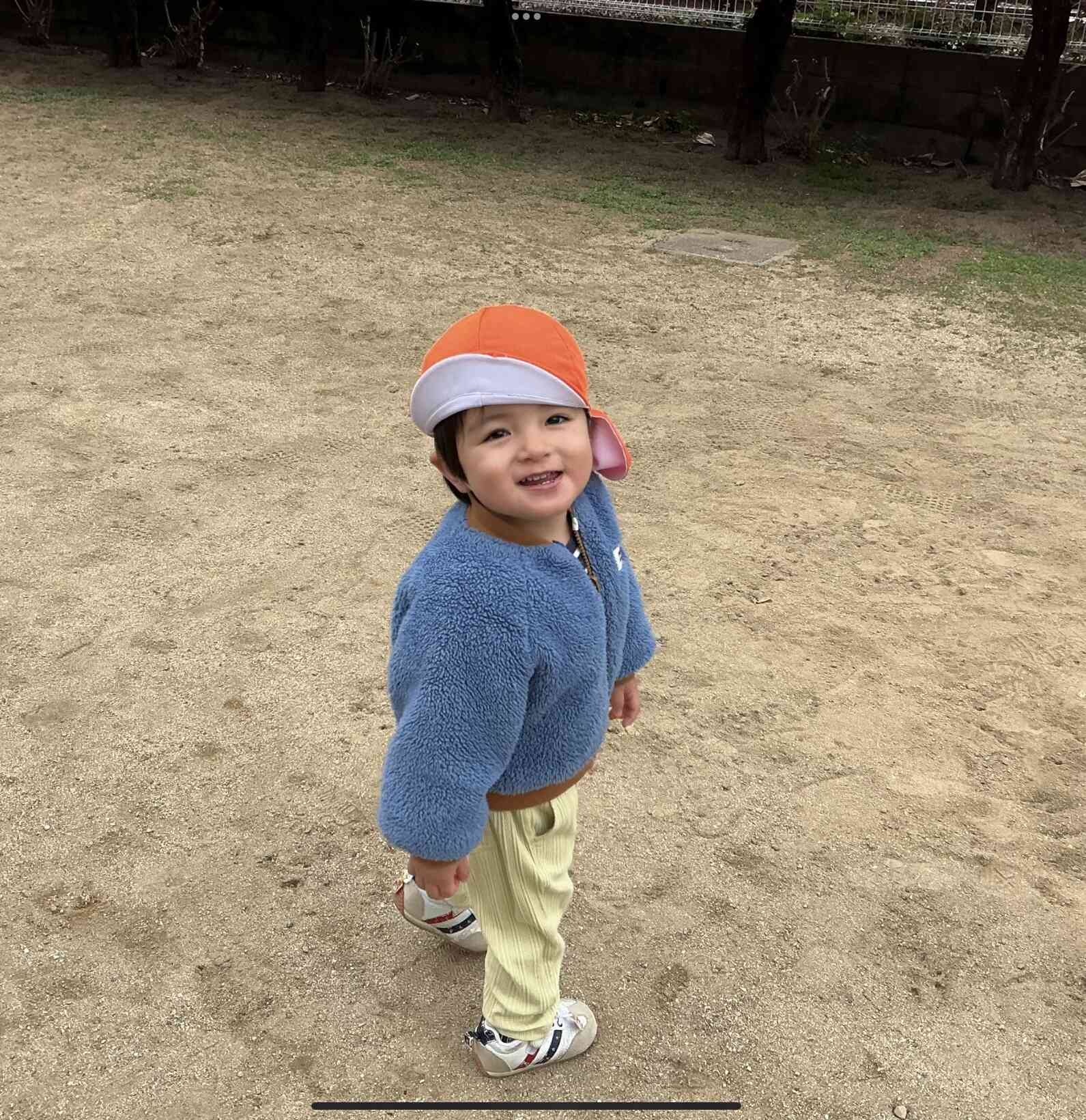 電車が見れて嬉しそうなお友だち♪