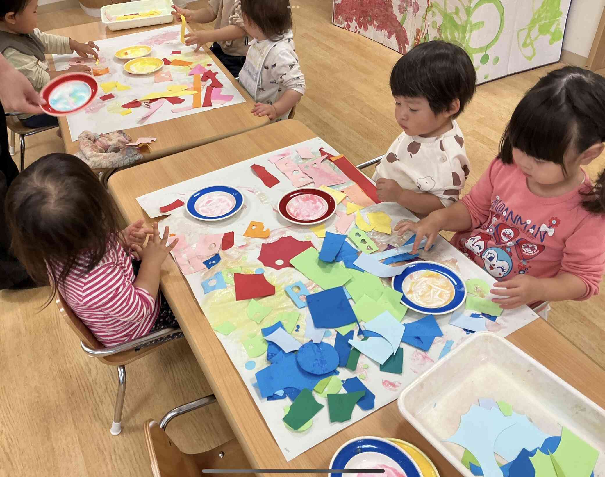 最後は糊のところに画用紙をぺったんしました!