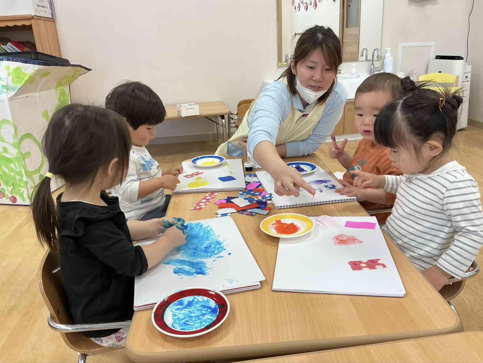 指絵の具をしました‼︎