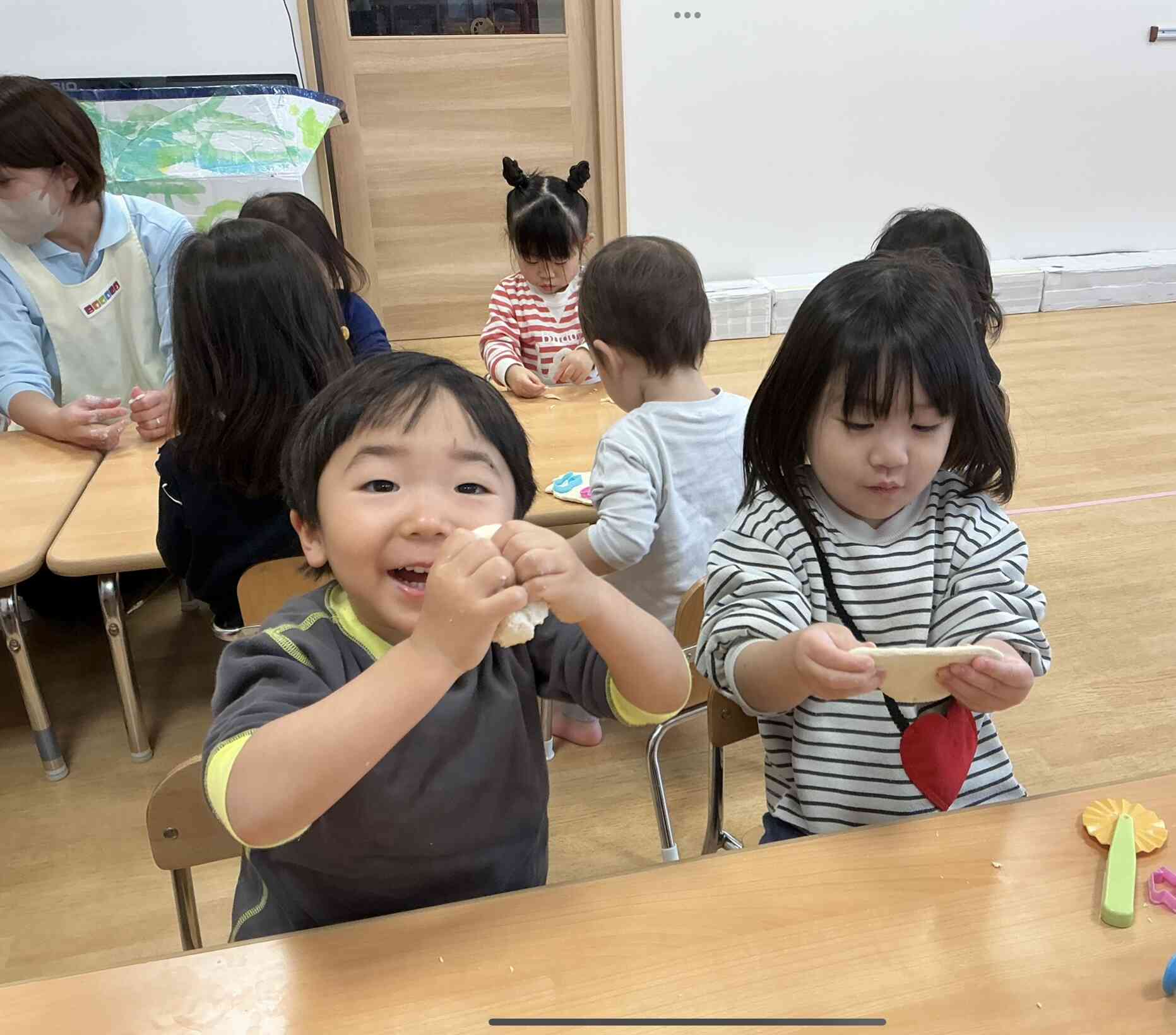 小麦粉粘土も楽しみました！