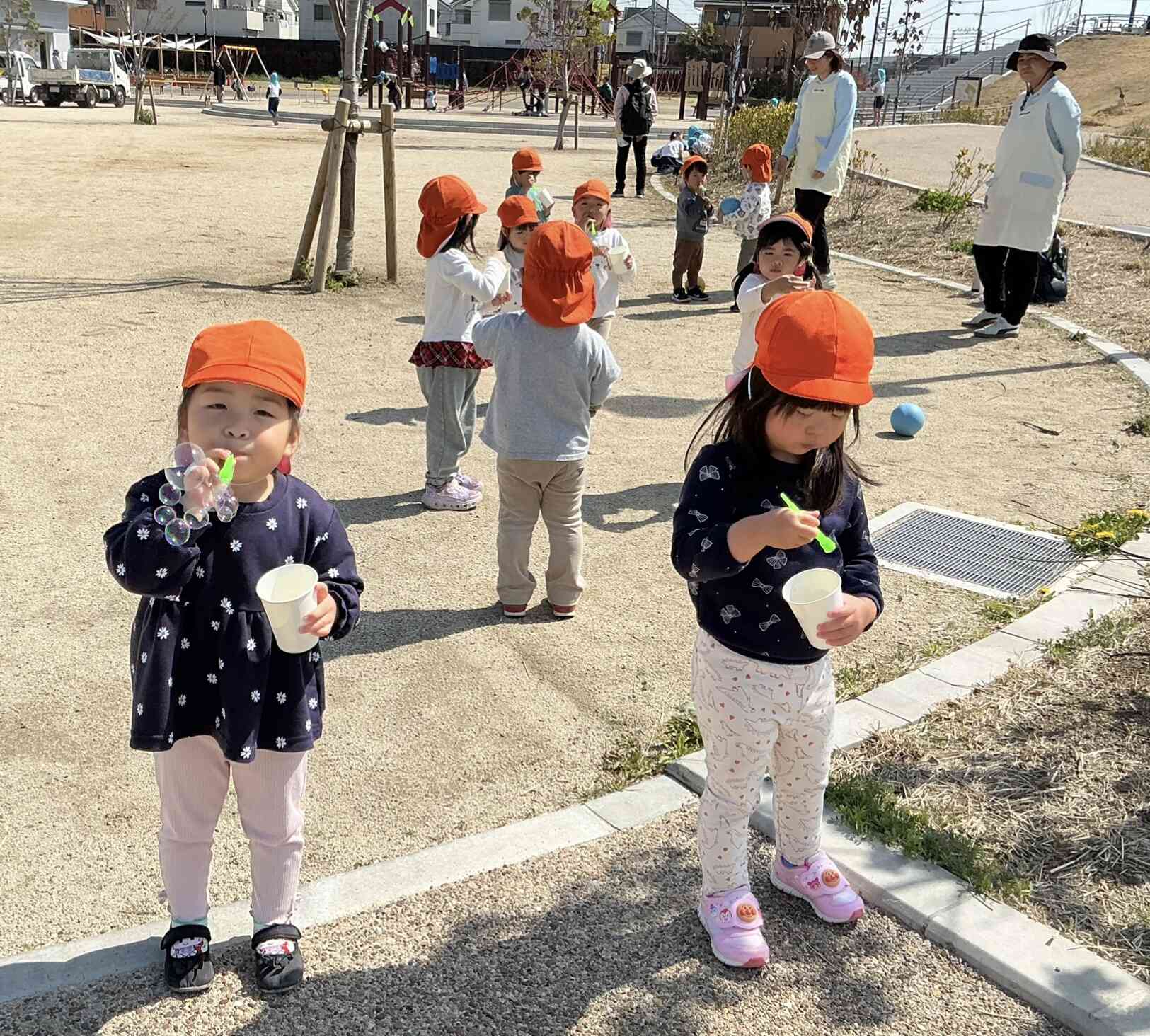 いっぱいでーきた♪