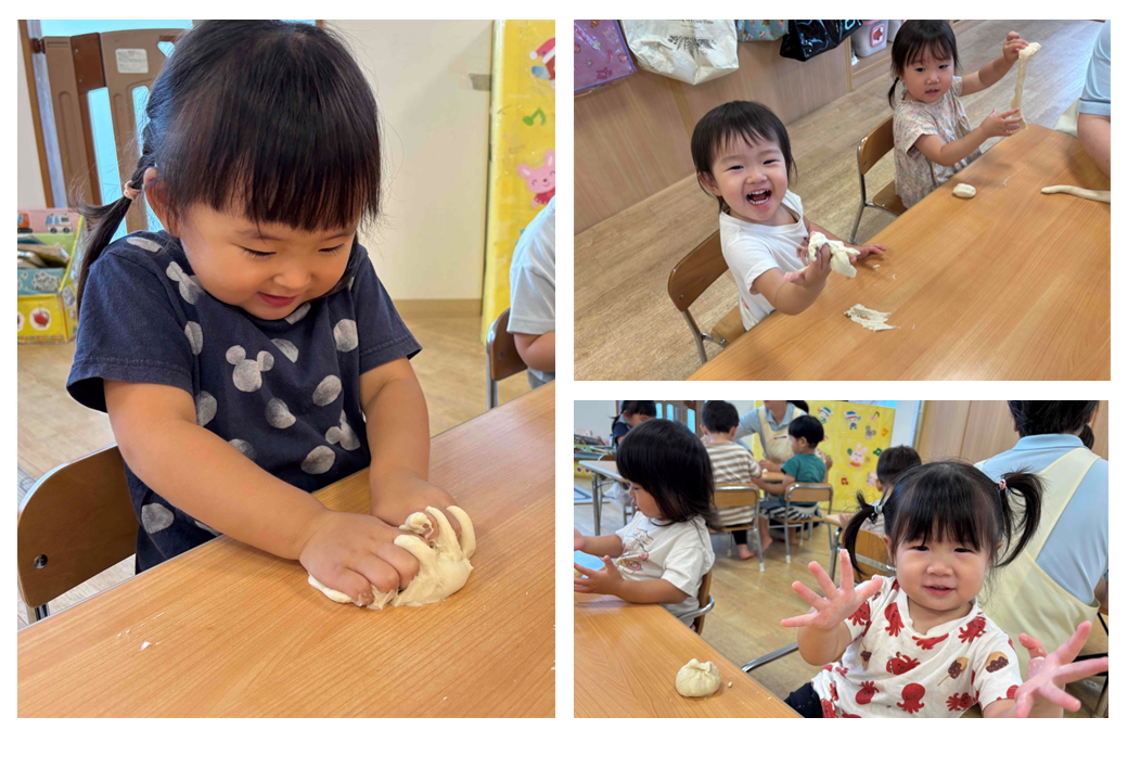 小麦粉粘土で遊びました♪