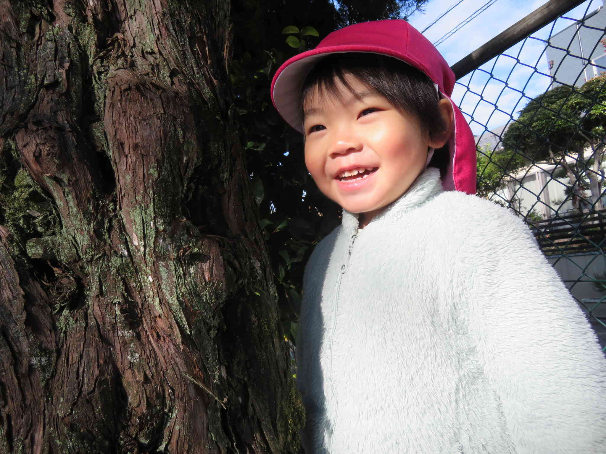 木陰に隠れてかくれんぼ♪