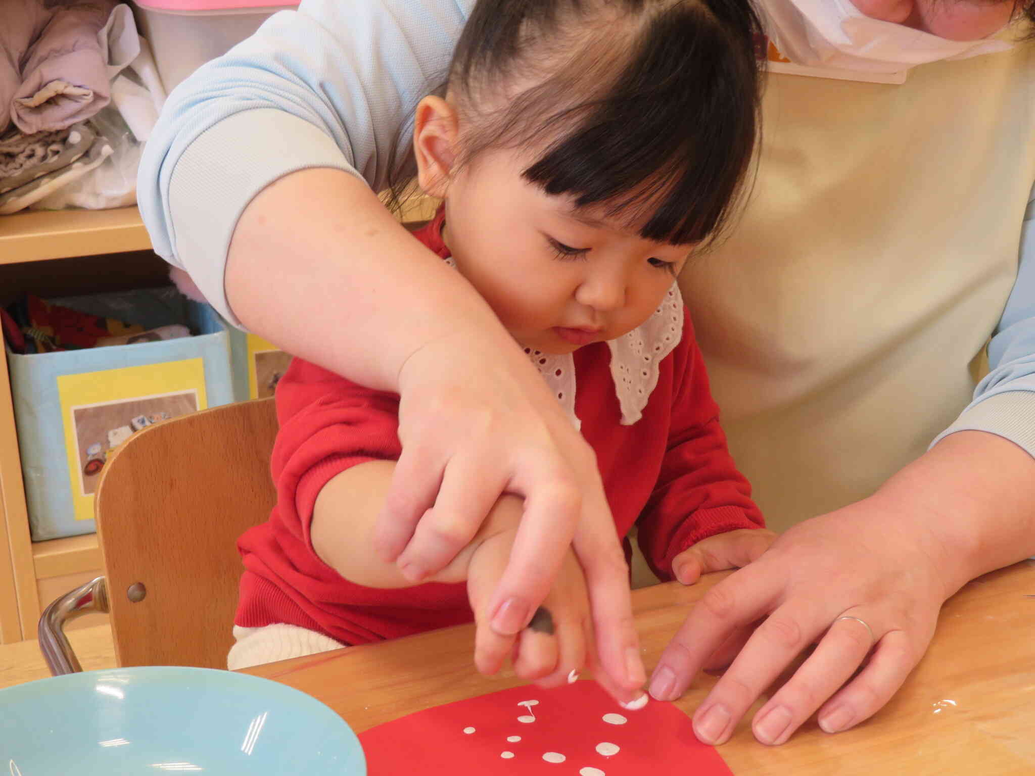 丁寧にちょんちょん♪