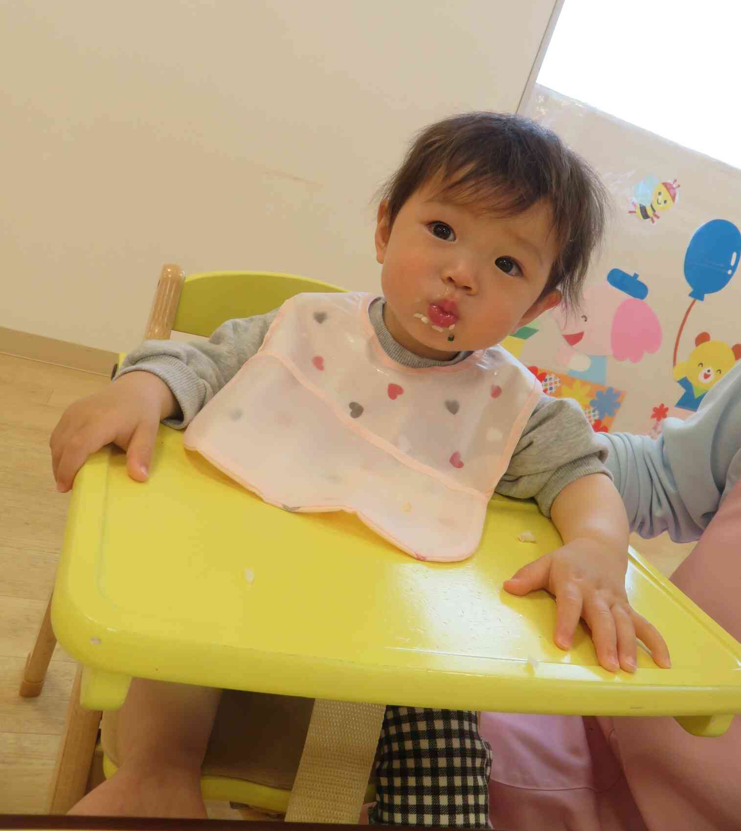 給食もたくさん食べてご機嫌です♡