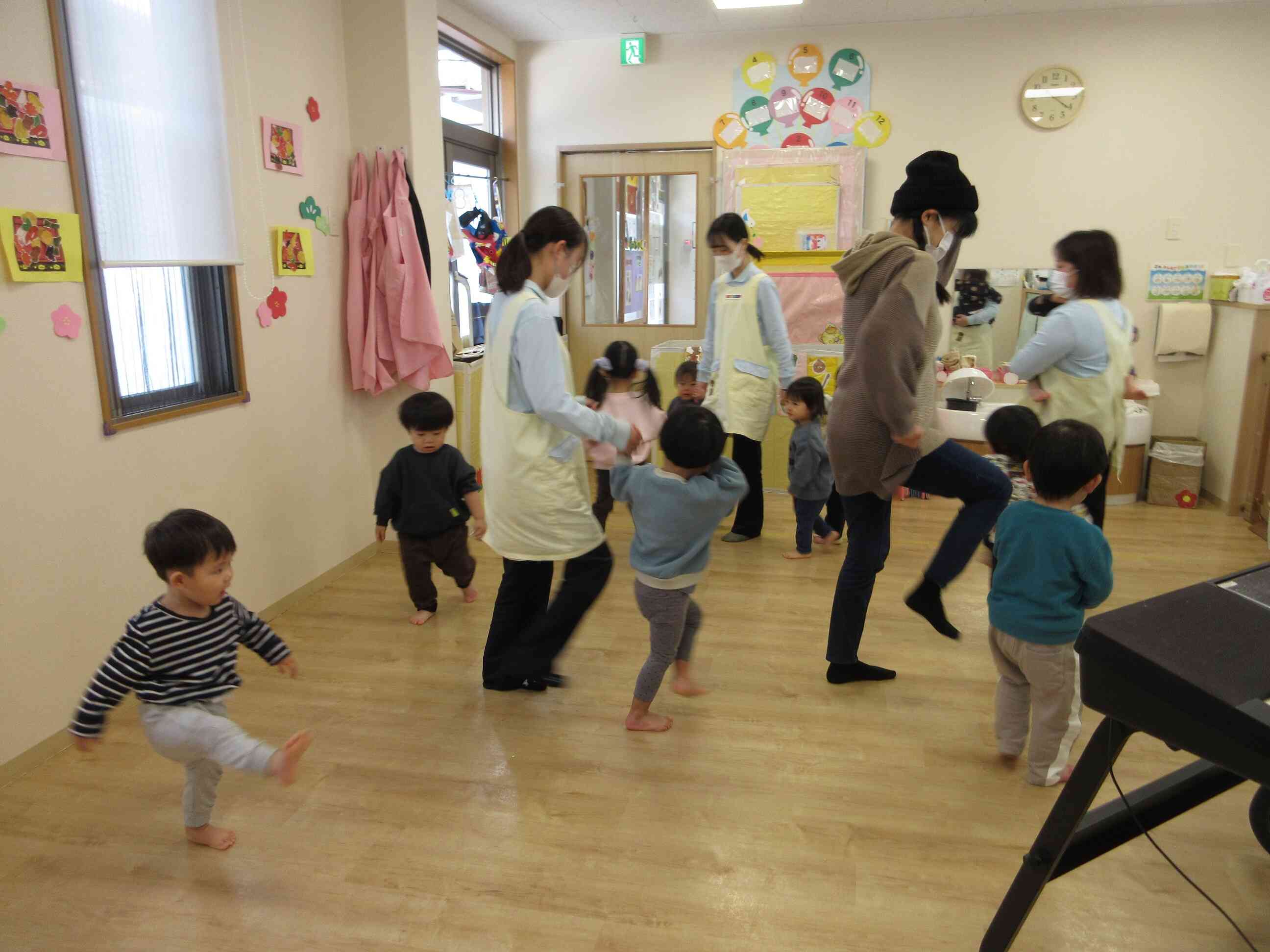 音楽に合わせて