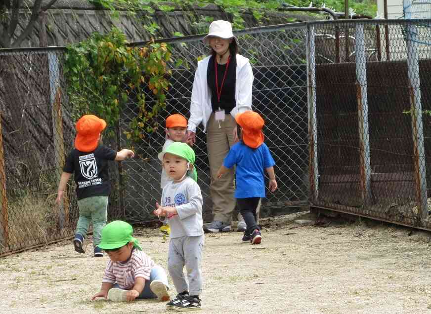 公園で
