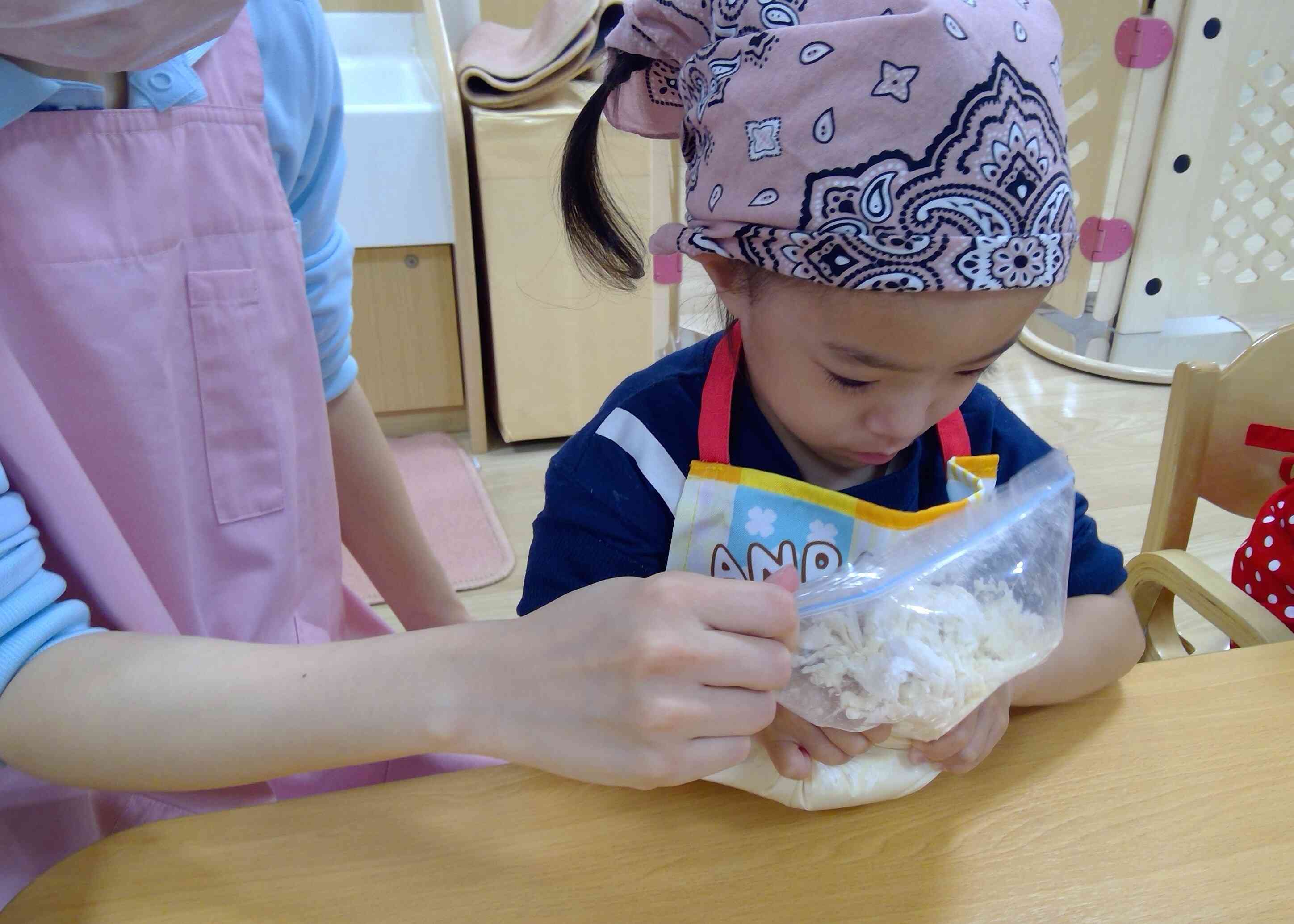 うどんつくり　手もみ