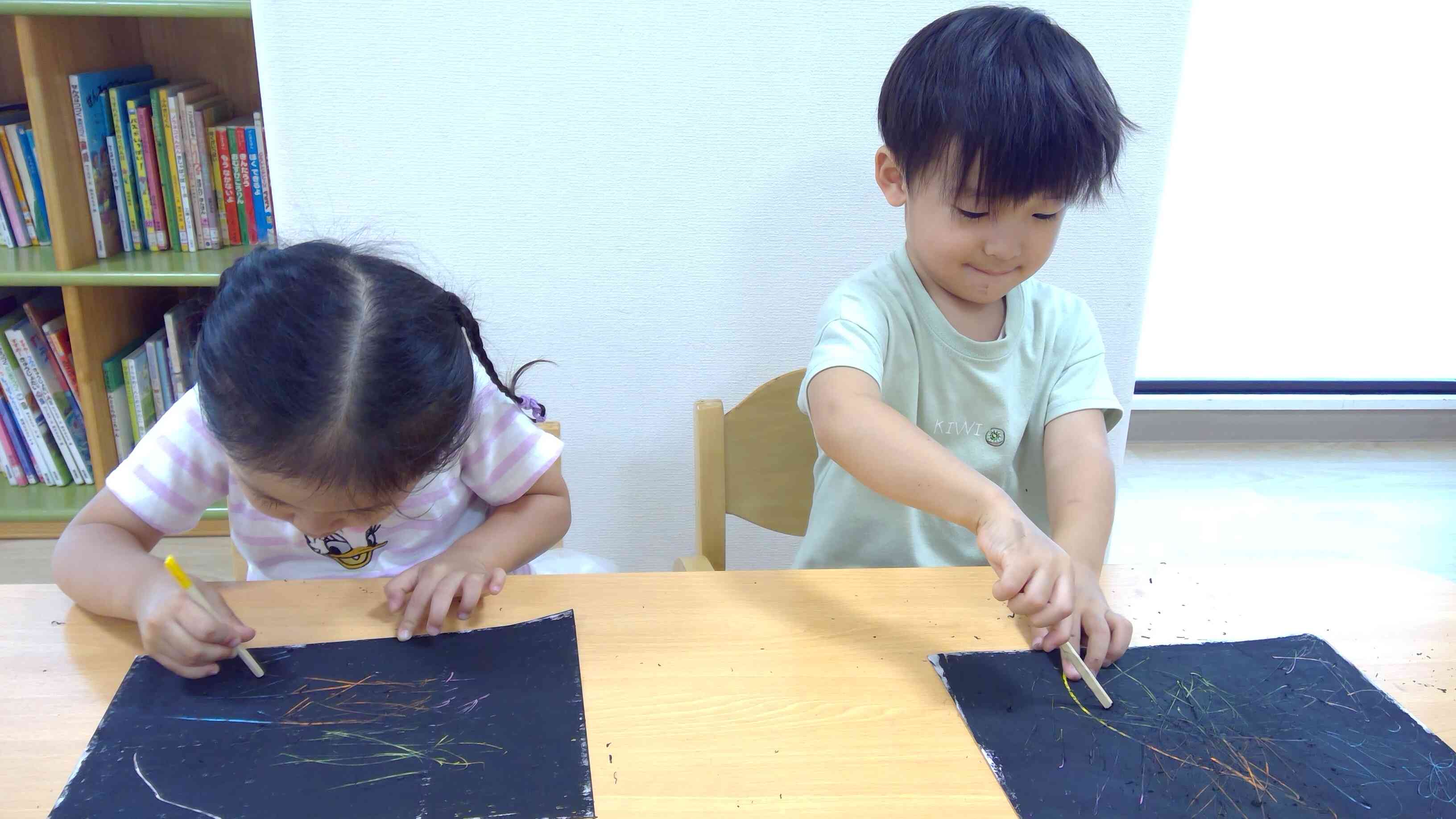 とても真剣です。
