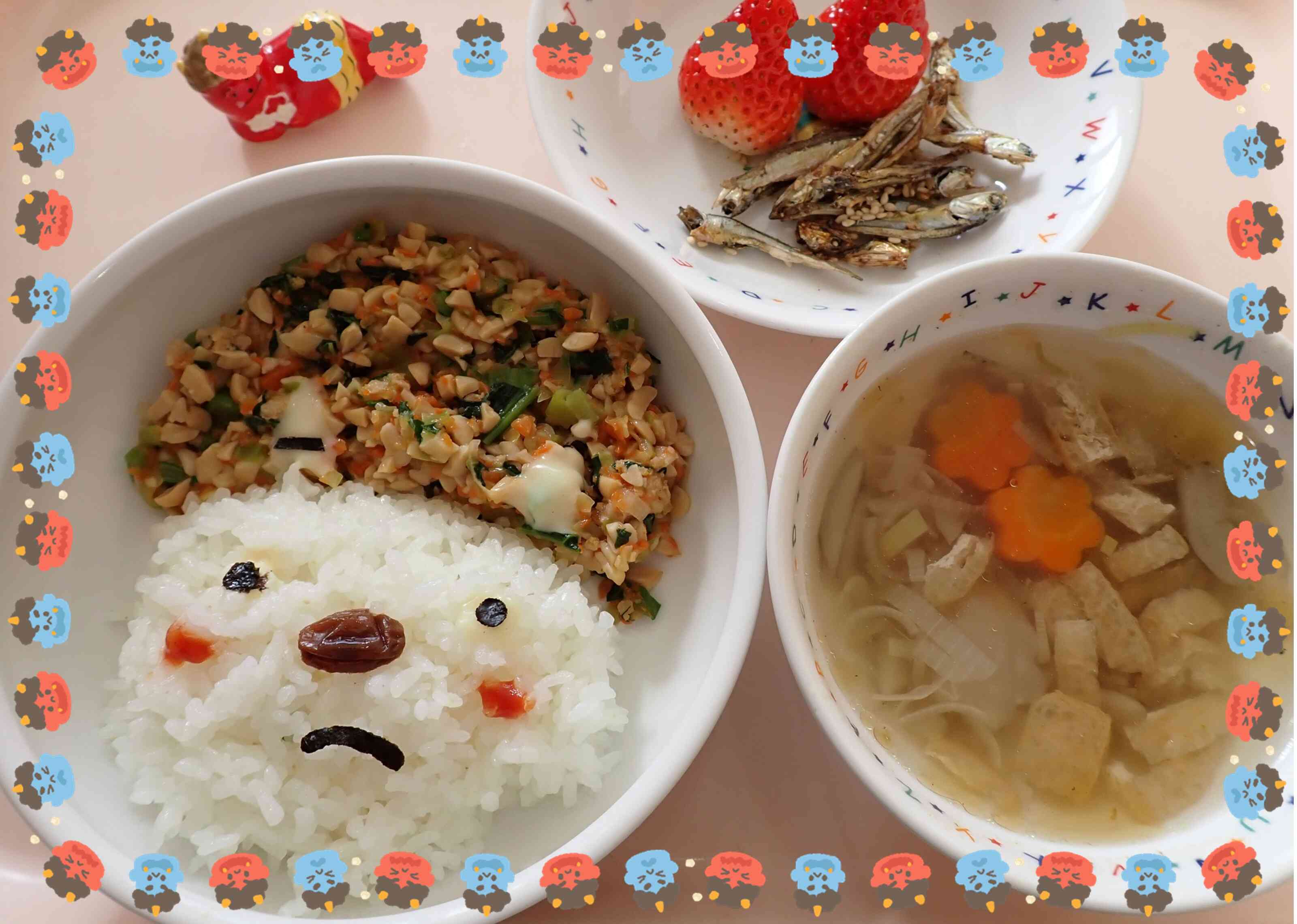 たくさん食べてお腹の中から鬼を追い出そう！！