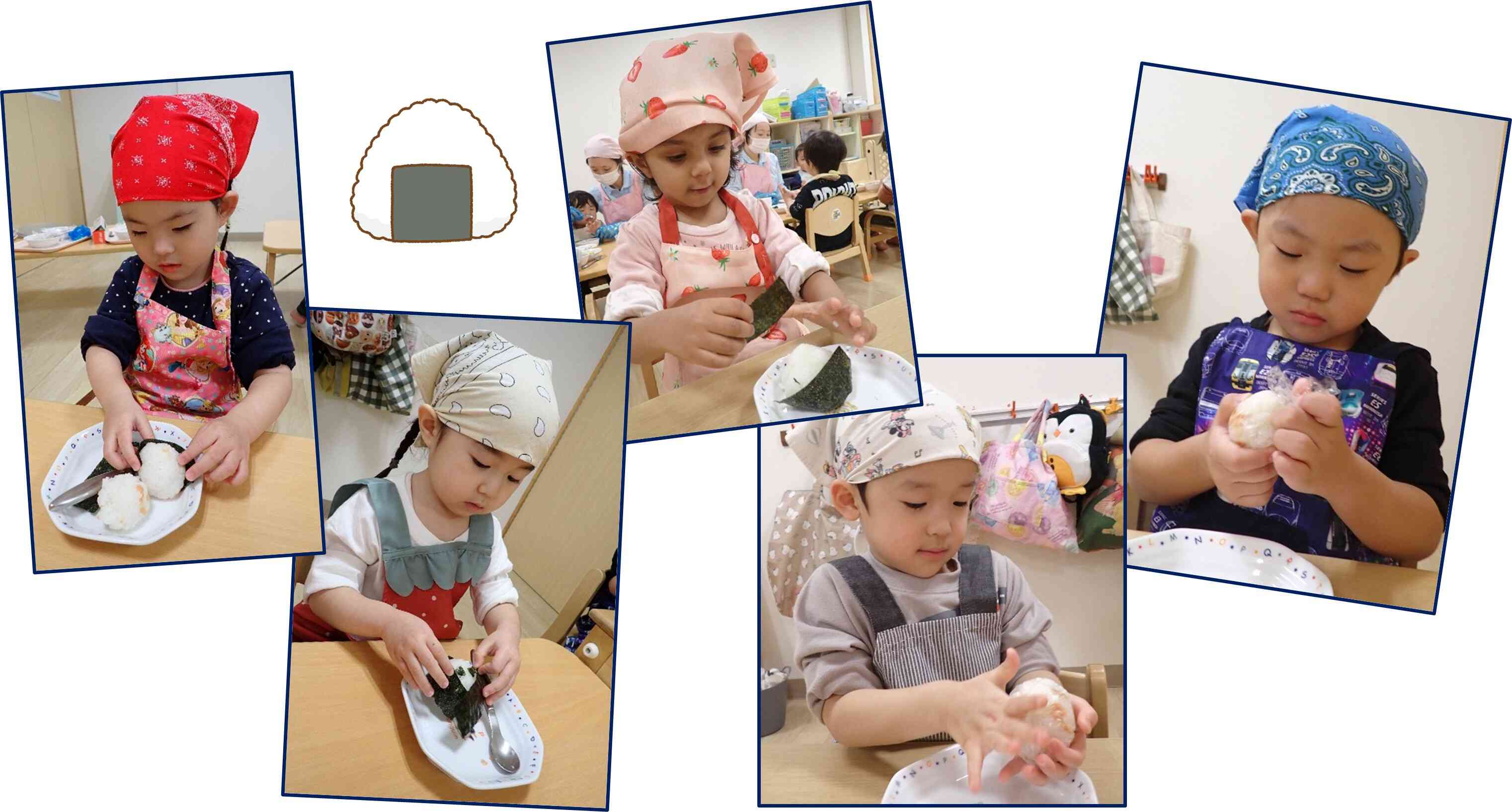 次はおにぎり作りです。