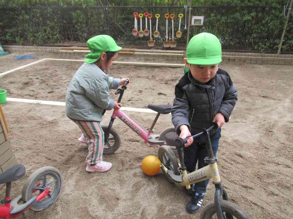 ストライダーも乗ったよ！