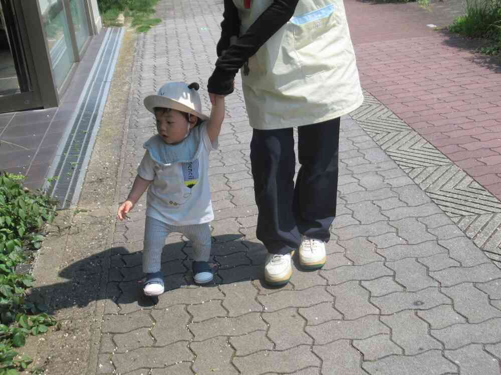 ひよこ組（0歳児）のおさんぽ