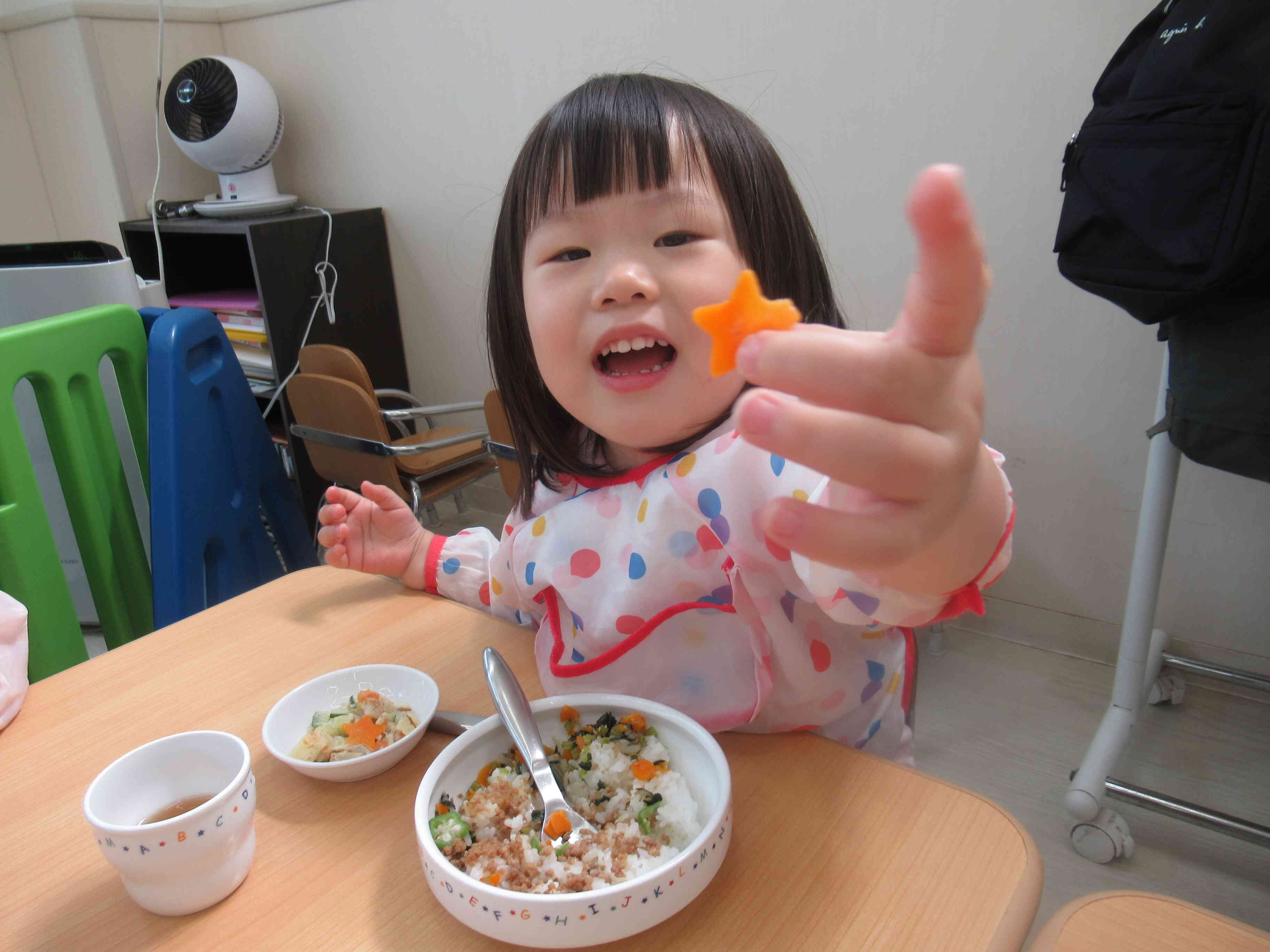 七夕の給食の様子♡
