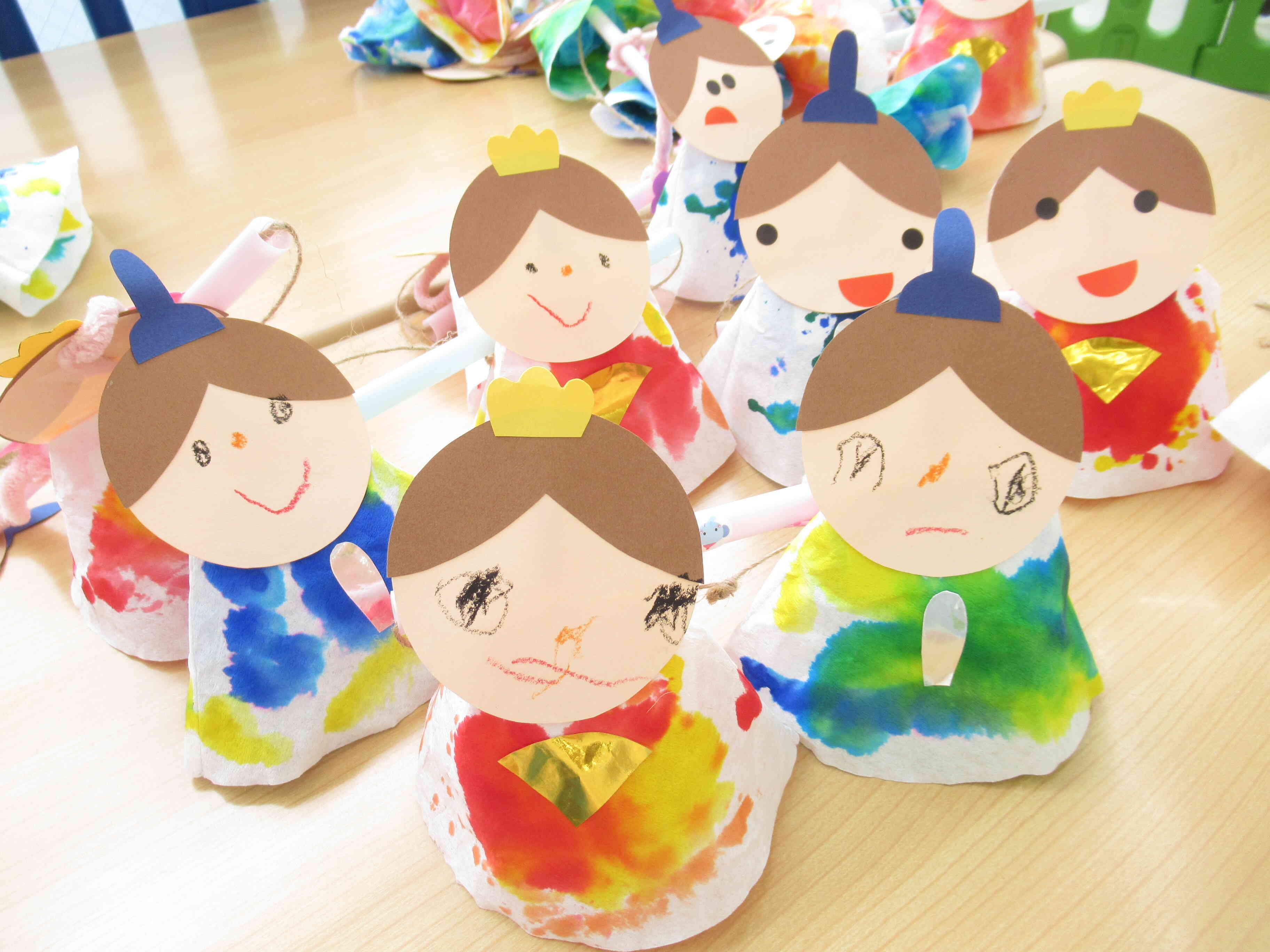 みんなが作ったお雛様かわいいね