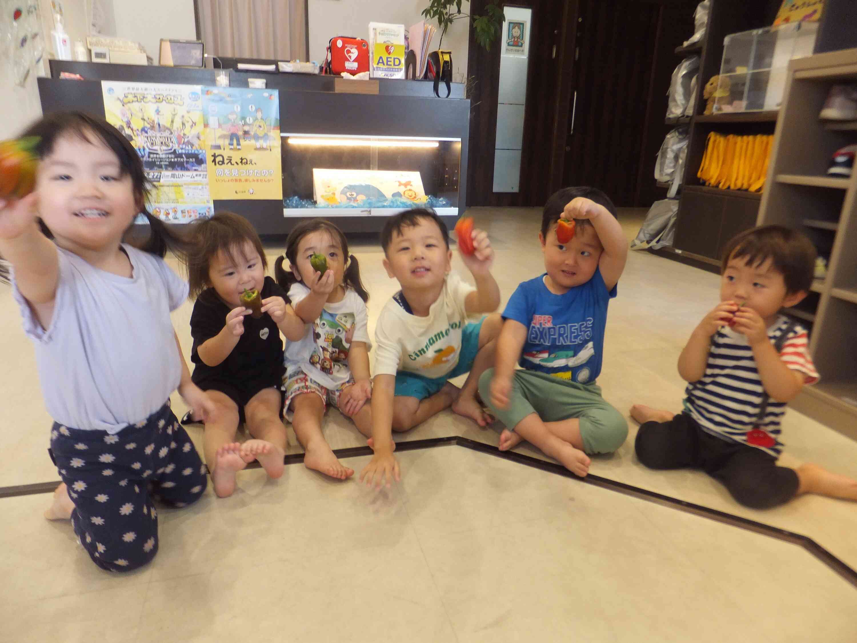 わーい♡お野菜いっぱい収穫したよ～♪