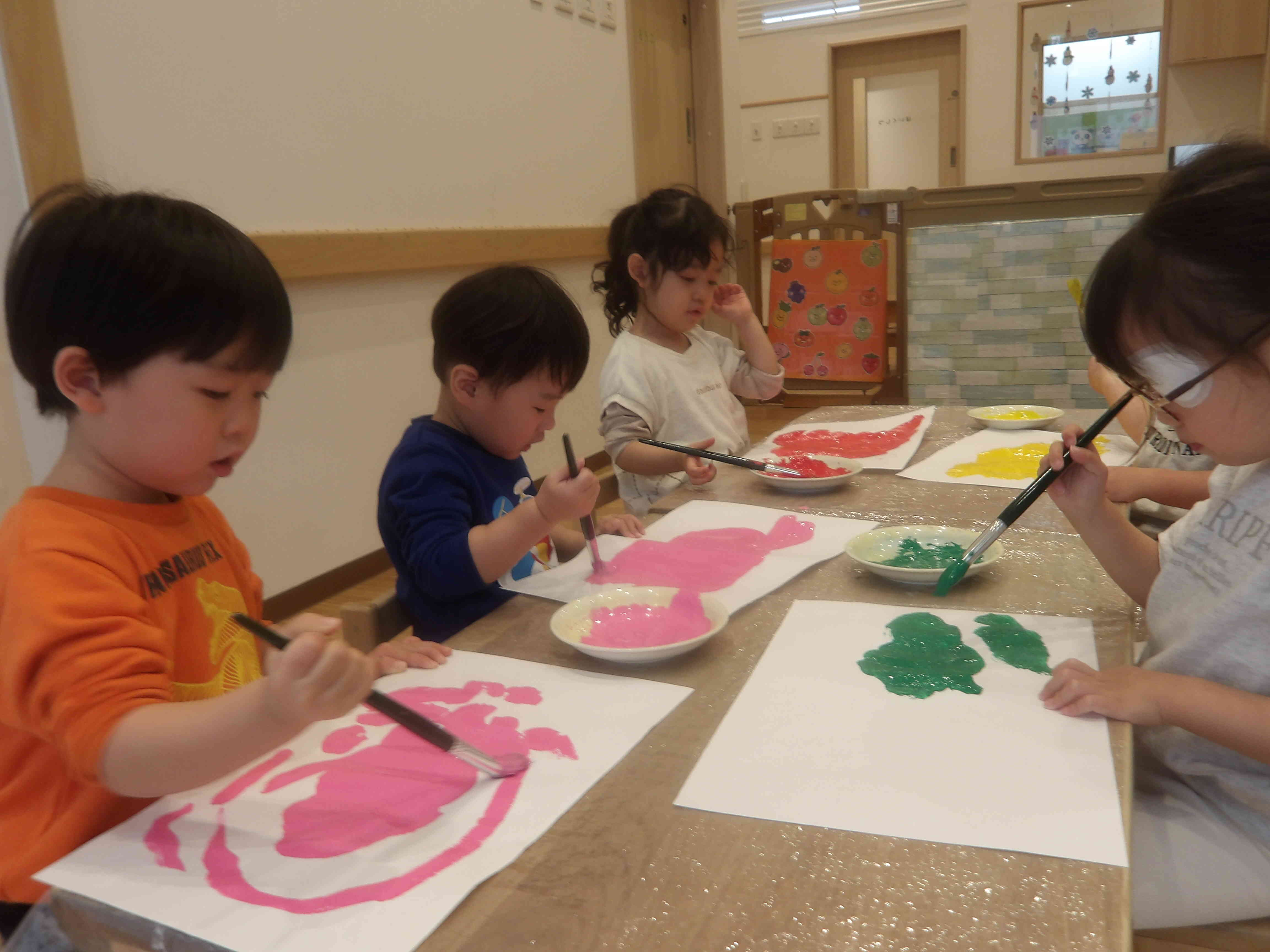 オニのお面製作（きりん組）