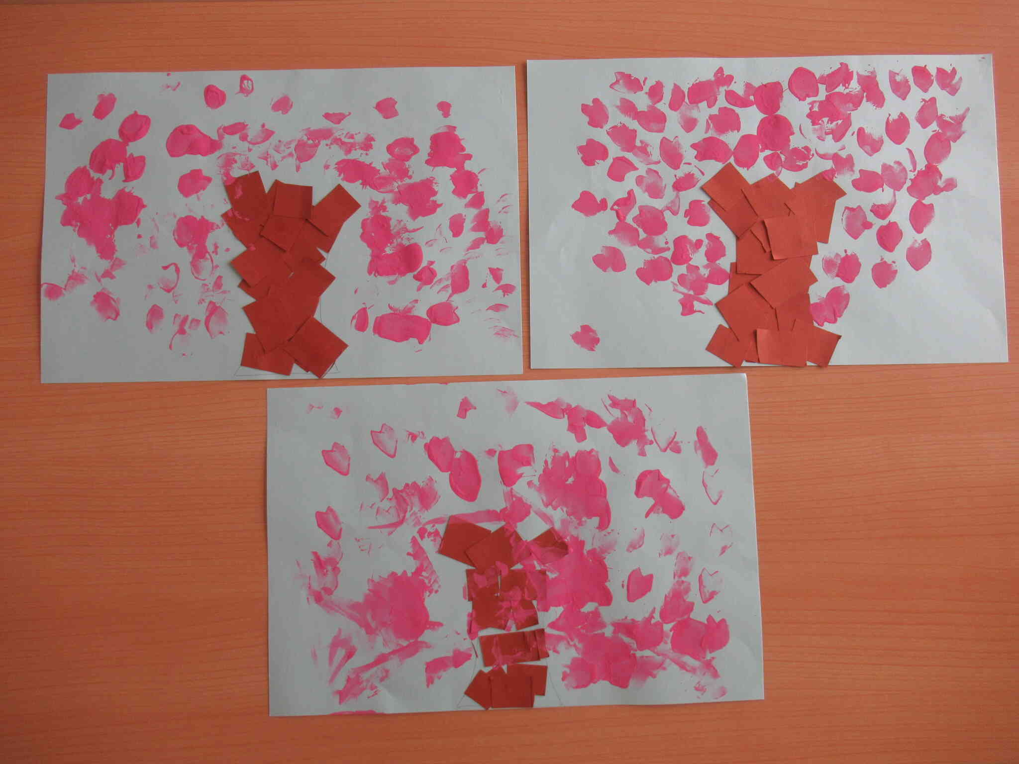 立派な桜の木の完成です