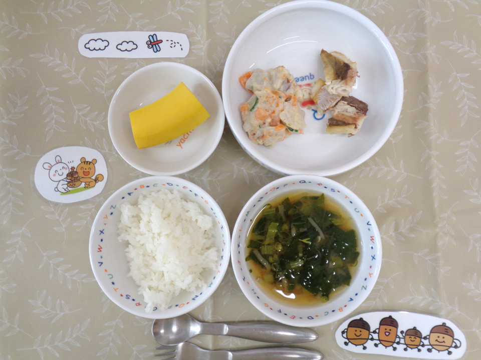 10月22日の給食（幼児食）