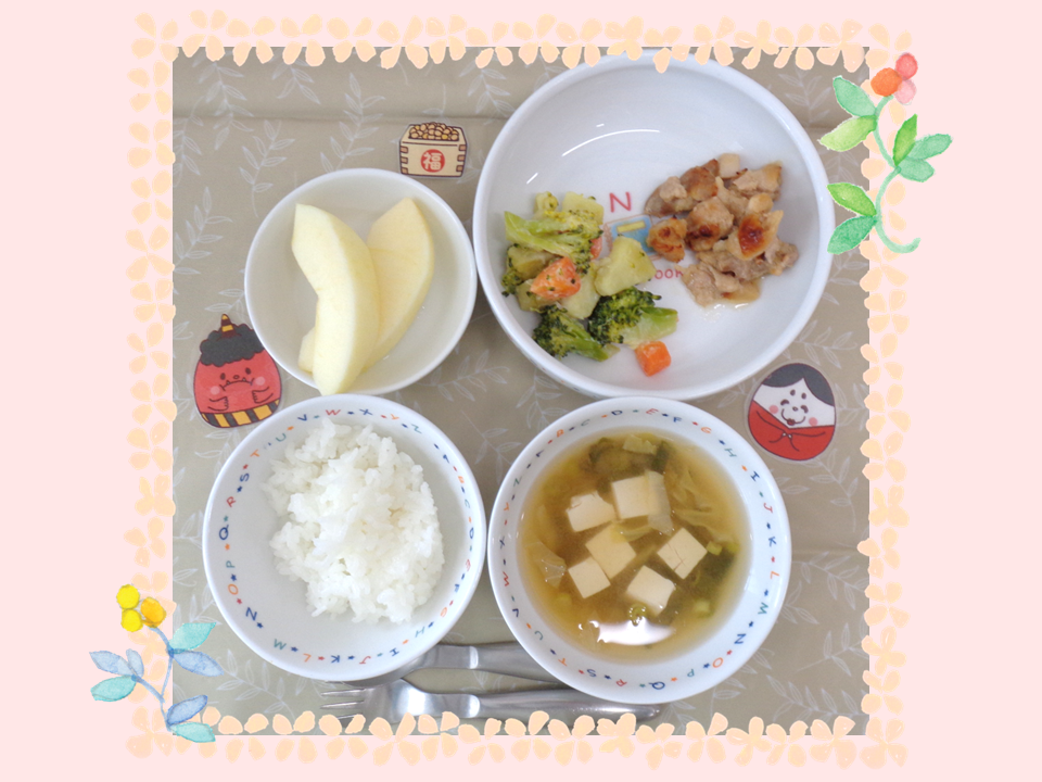 ２月２日の給食（幼児食）