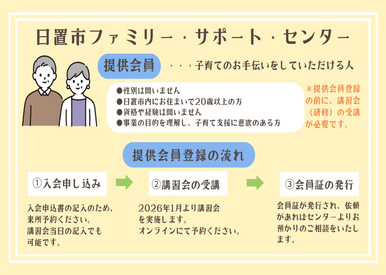 提供会員になってくれる方を募集しています。