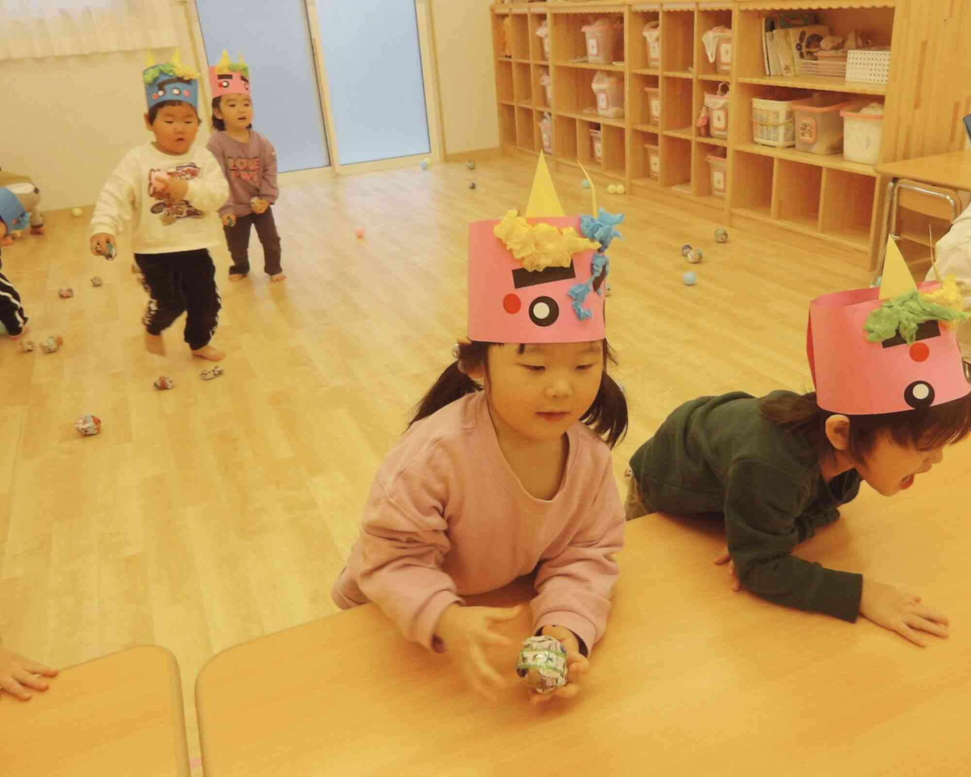 節分　ボール投げを楽しみました！