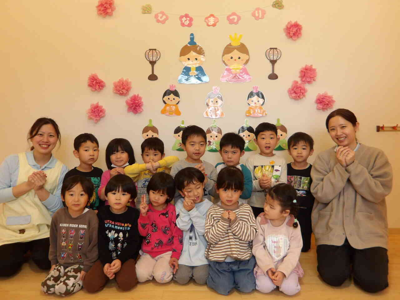 りす組さん・ぱんだ組さん・きりん組さん