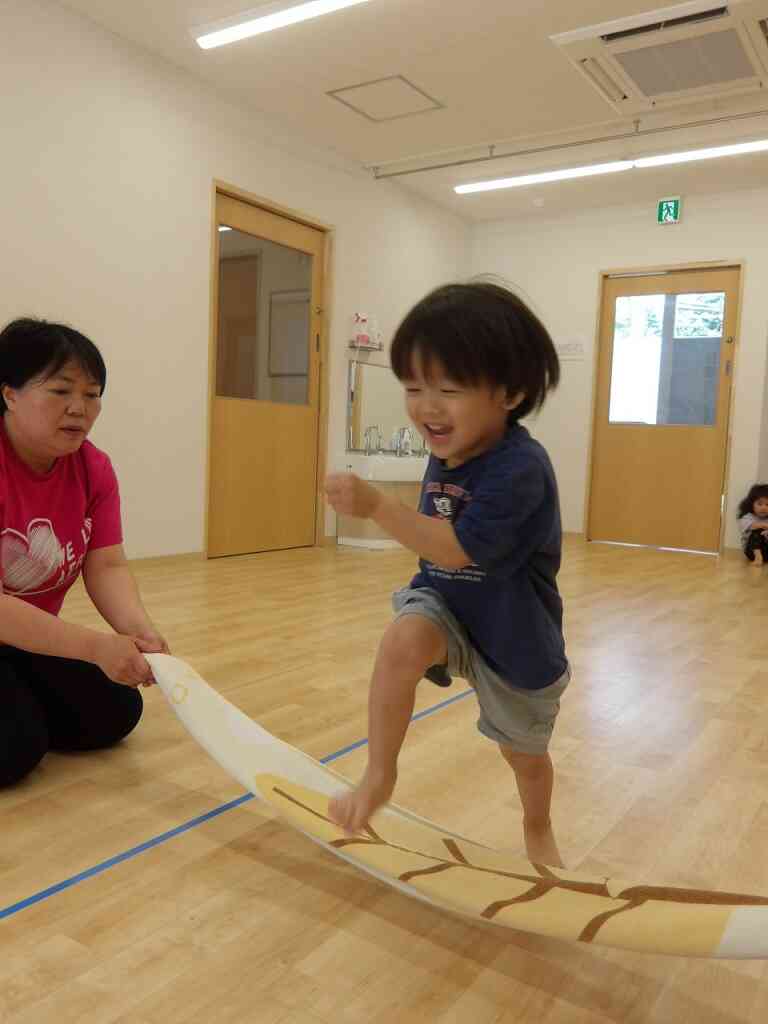 タオルの上を・・・