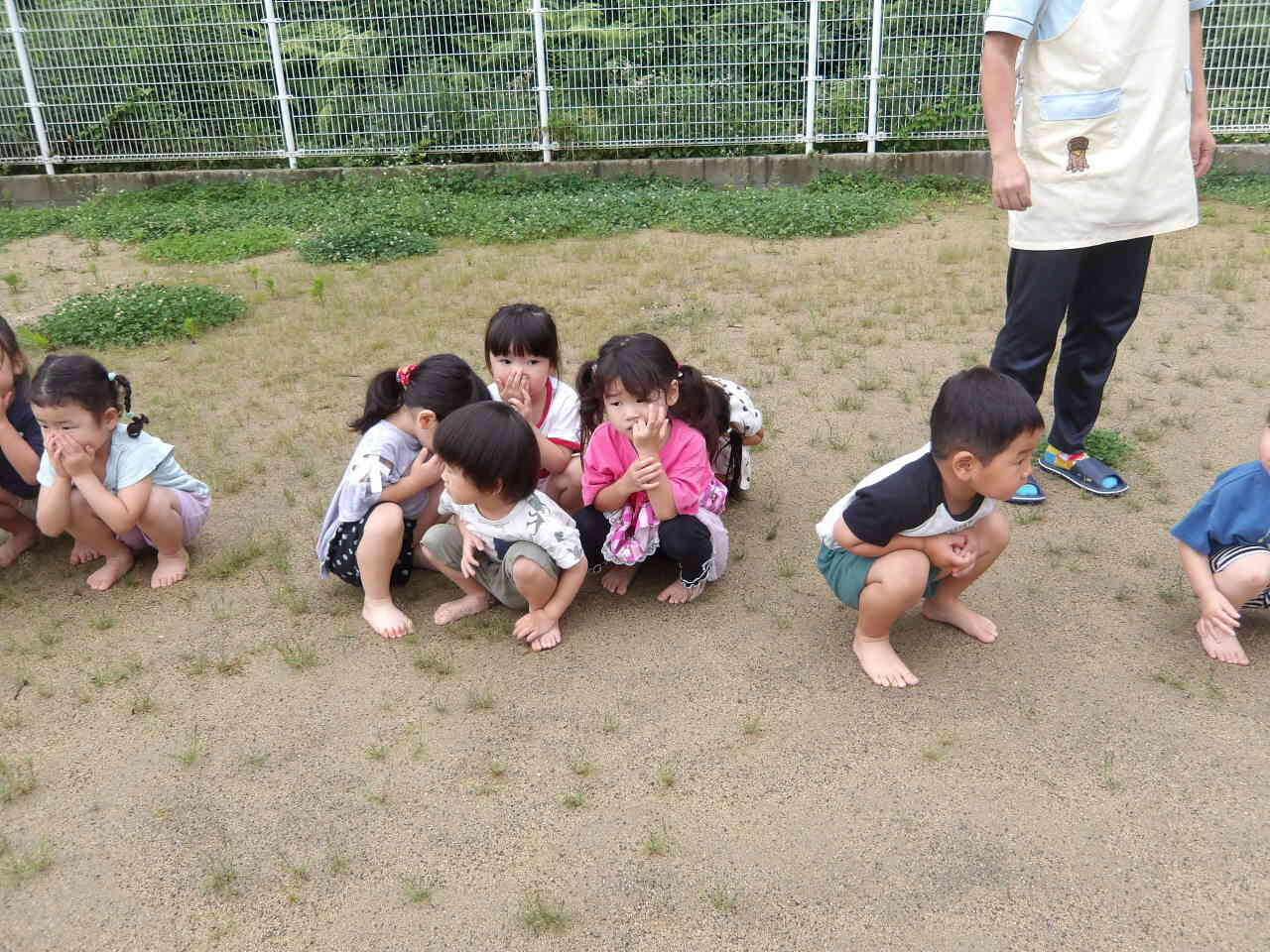 園庭にて