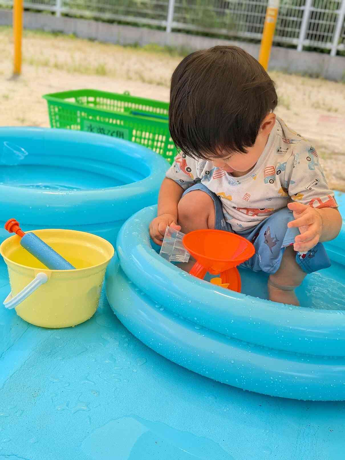 水の動きを観察
