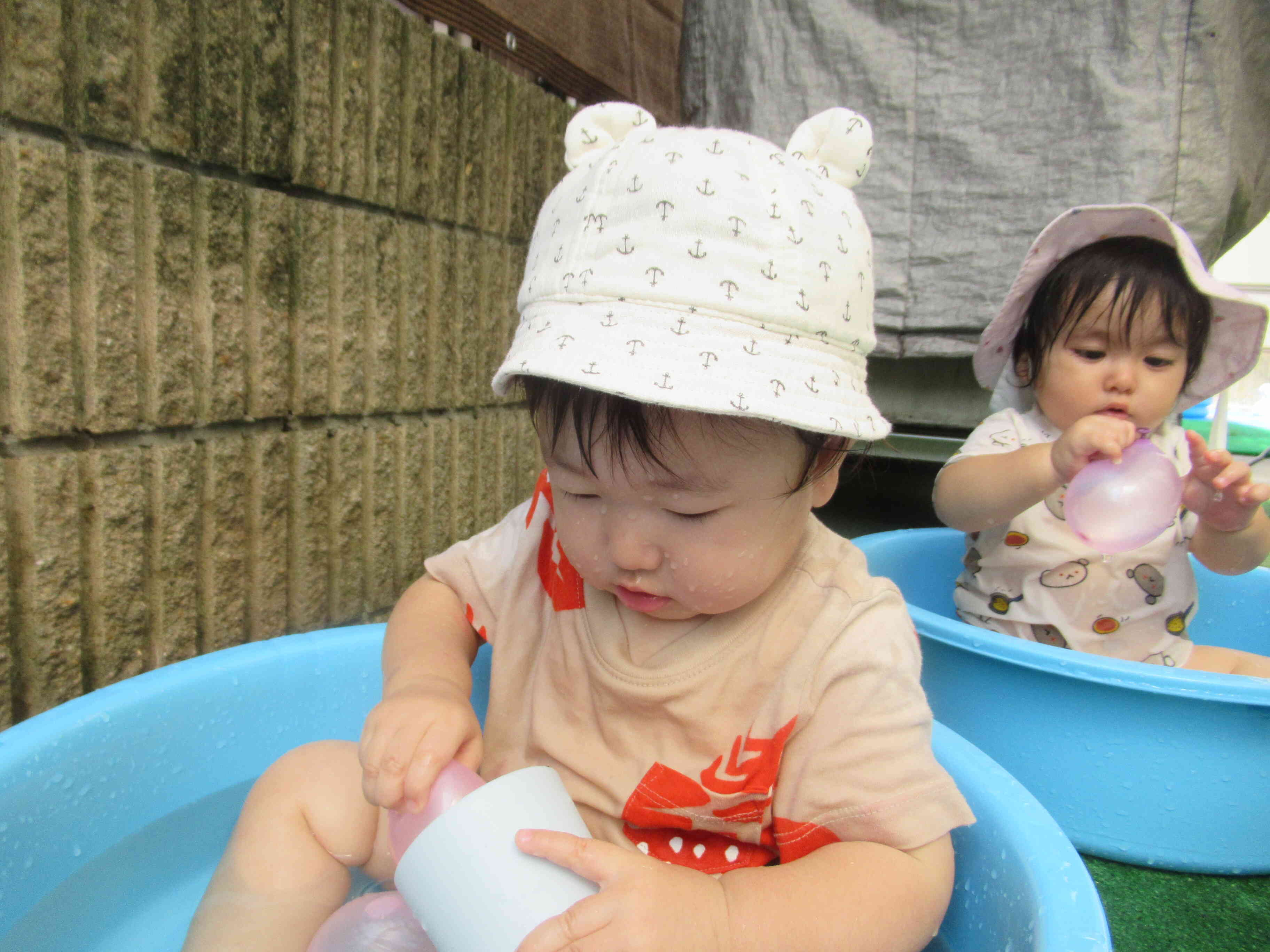水風船の感触楽しいね！