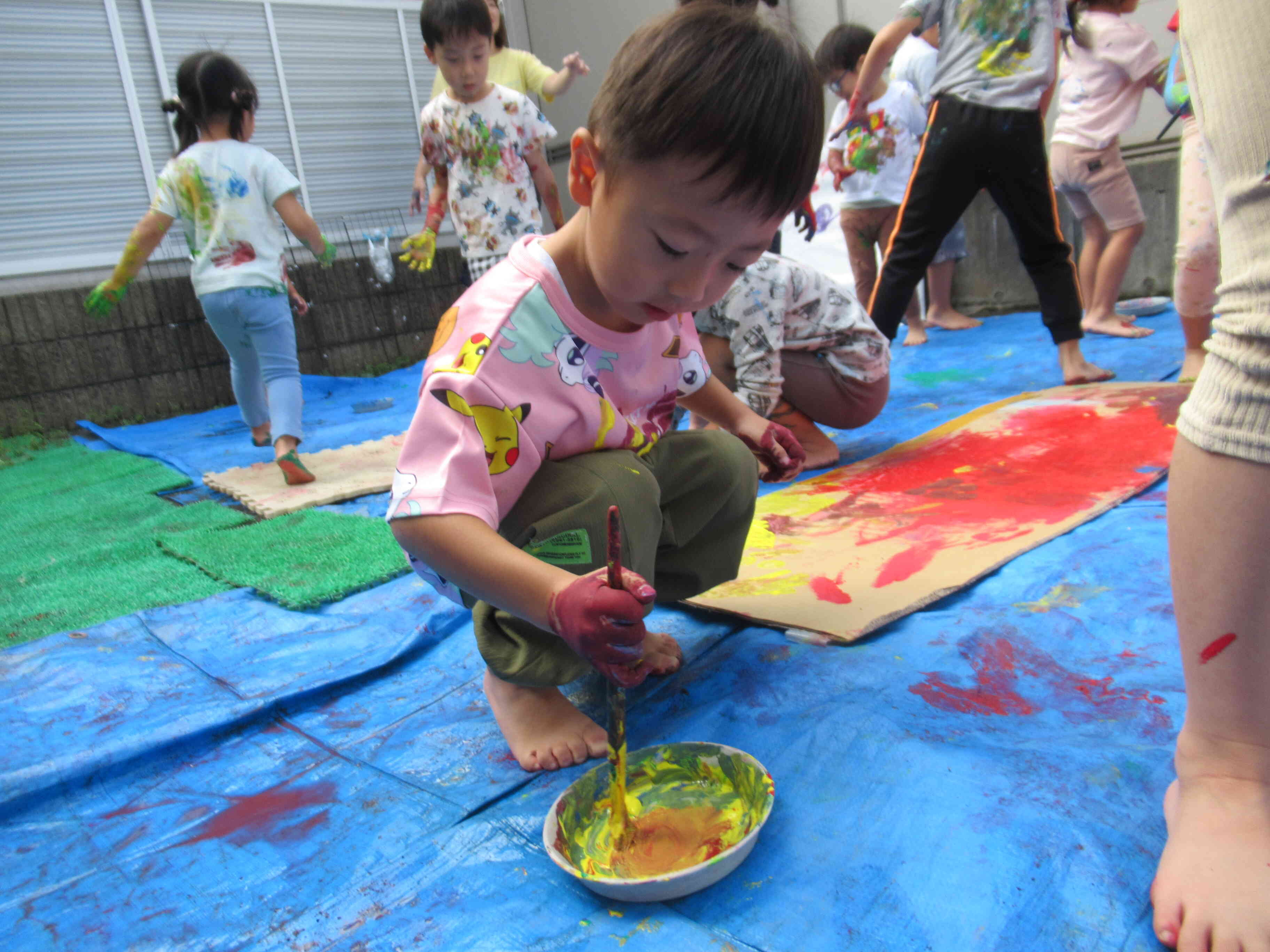 「色んな色を混ぜるのたのしい！」