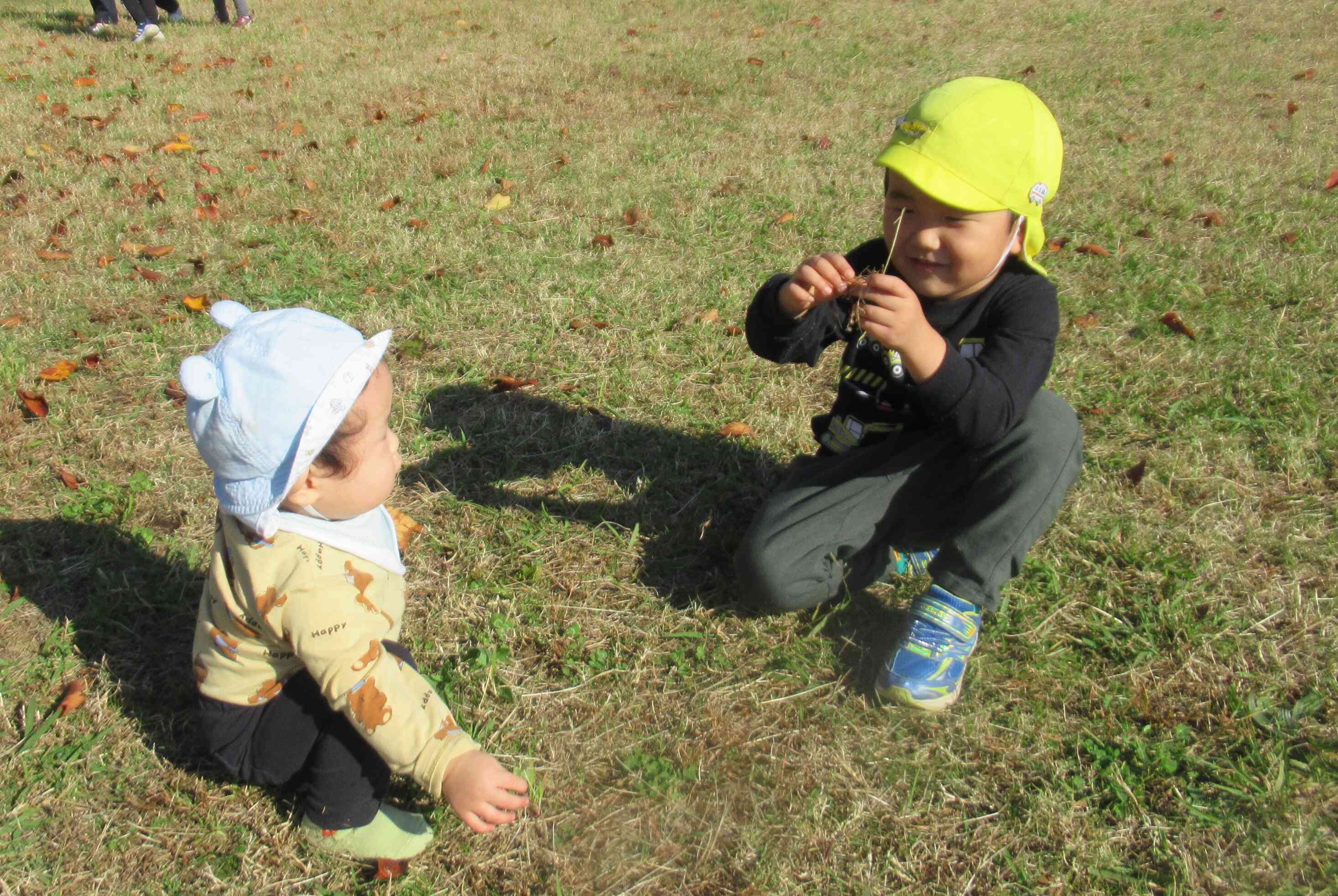 ひよこ組（０歳児）～戸外活動の様子～
