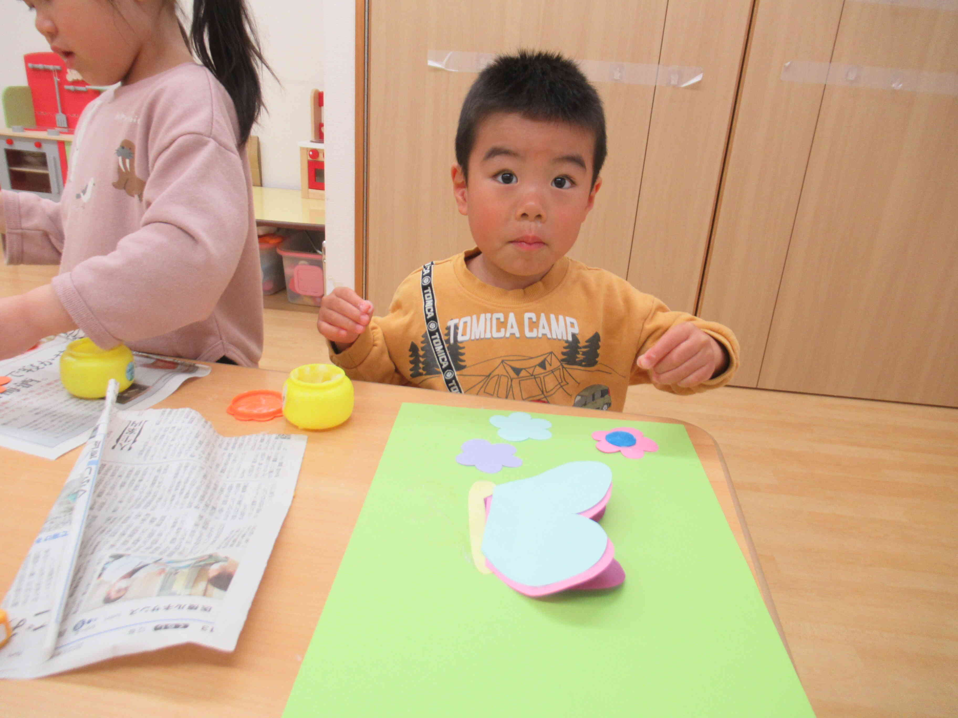 上手に貼れたよ！