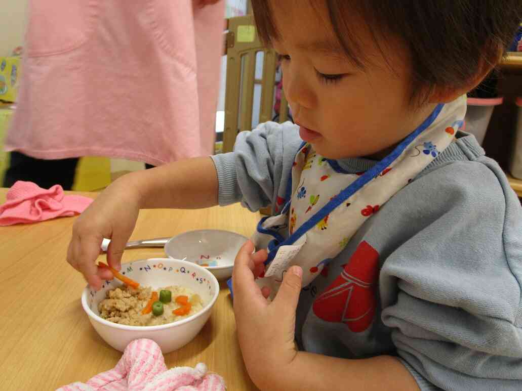 ２月の食育～おにのお豆ごはん～