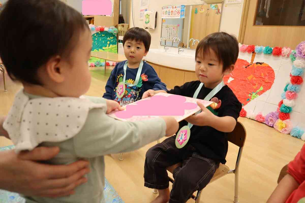 ０歳児のお友だちからも