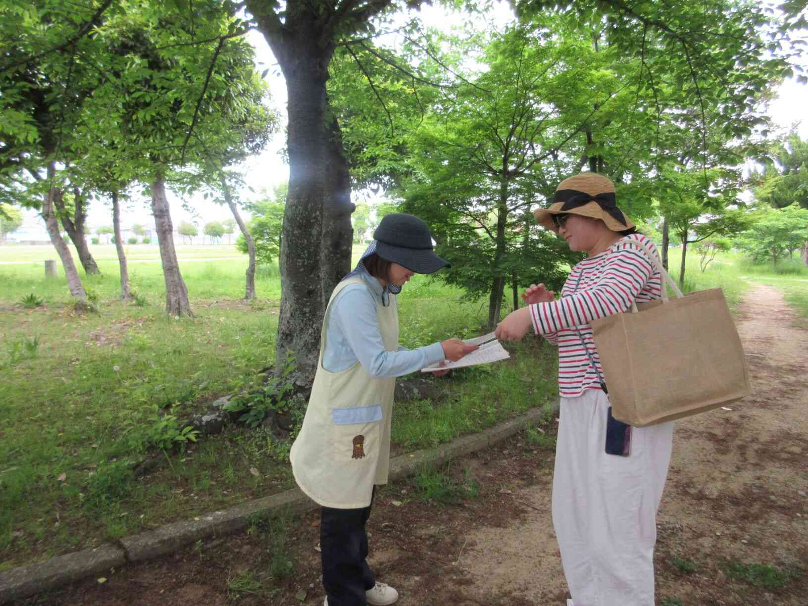 公園では、今年度の引き渡し訓練も実施しました。