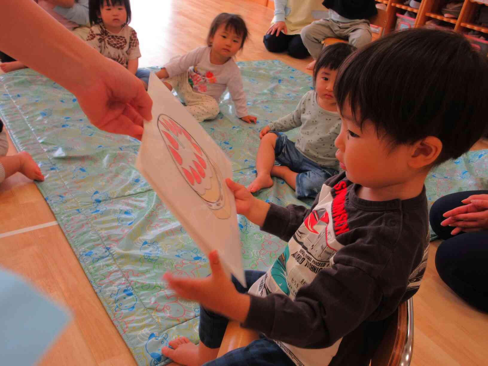 ○から大きなバースデーケーキに大変身で嬉しかったね★