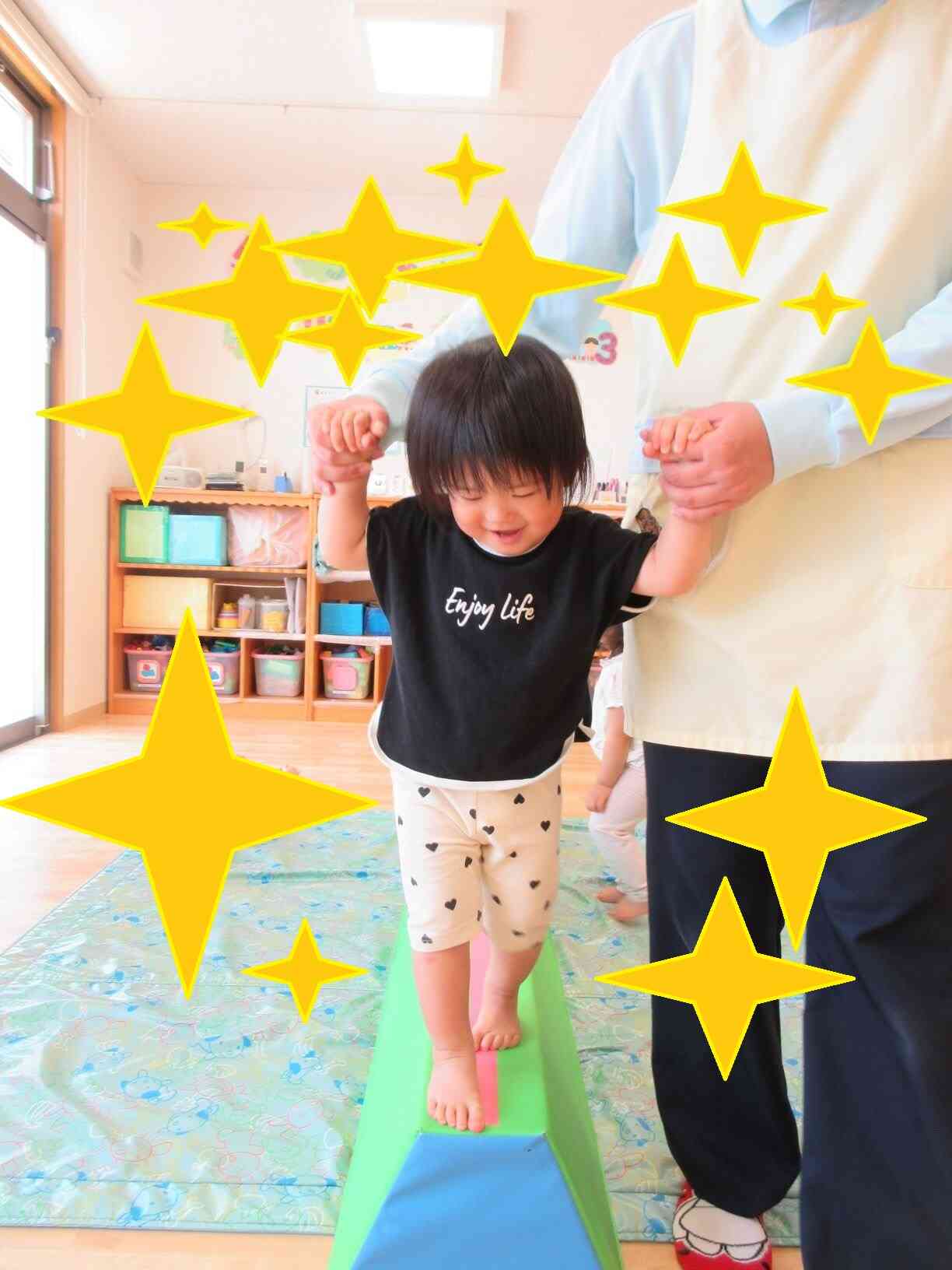 先生と一緒にヨイショ♡ヨイショ♡ゴールできたよ！！！