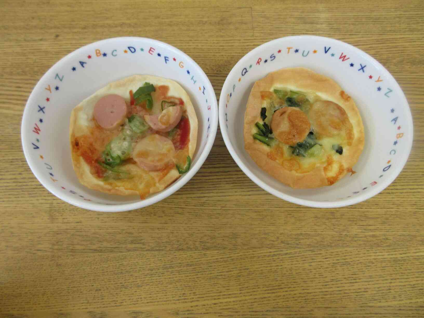 午後のおやつもピザを作ってくれました♪