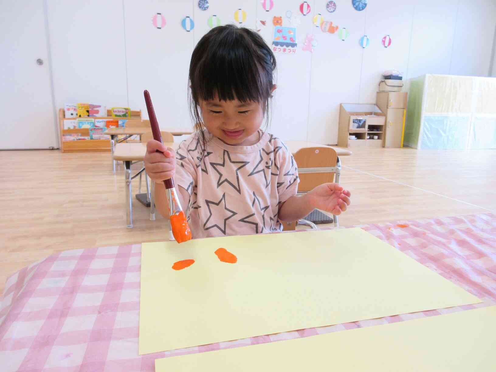 絵の具どこに塗ろうかな～☆