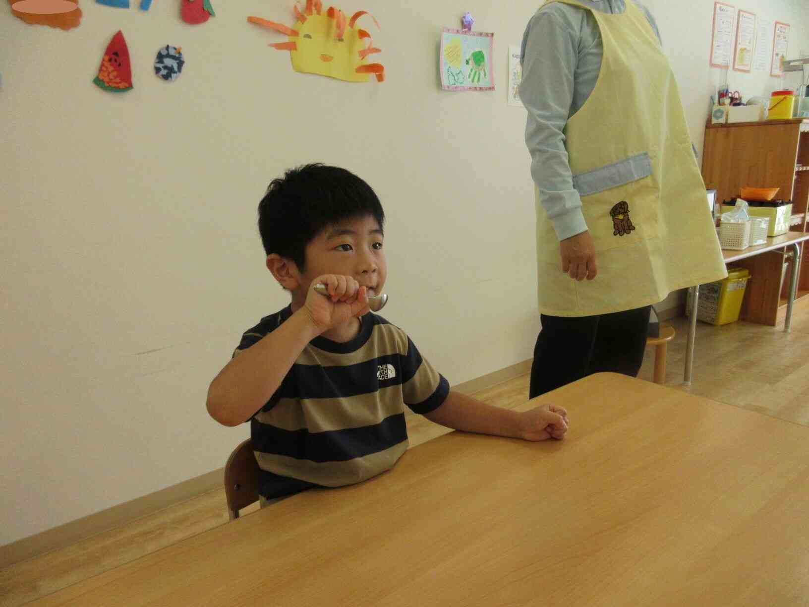 先生の真似をしながら実践！！