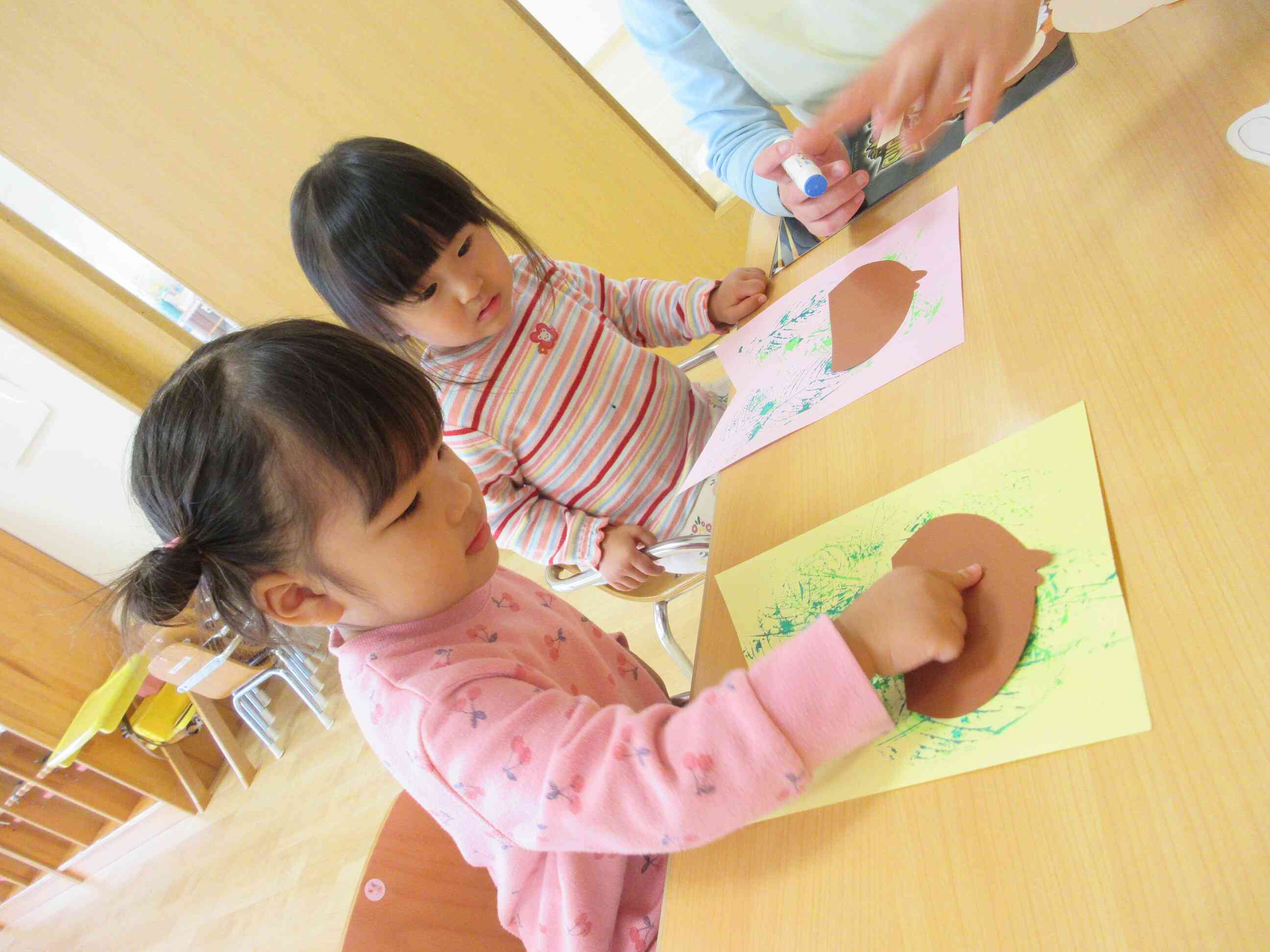 福笑いで動物を作ってみました。上手にできたかな?