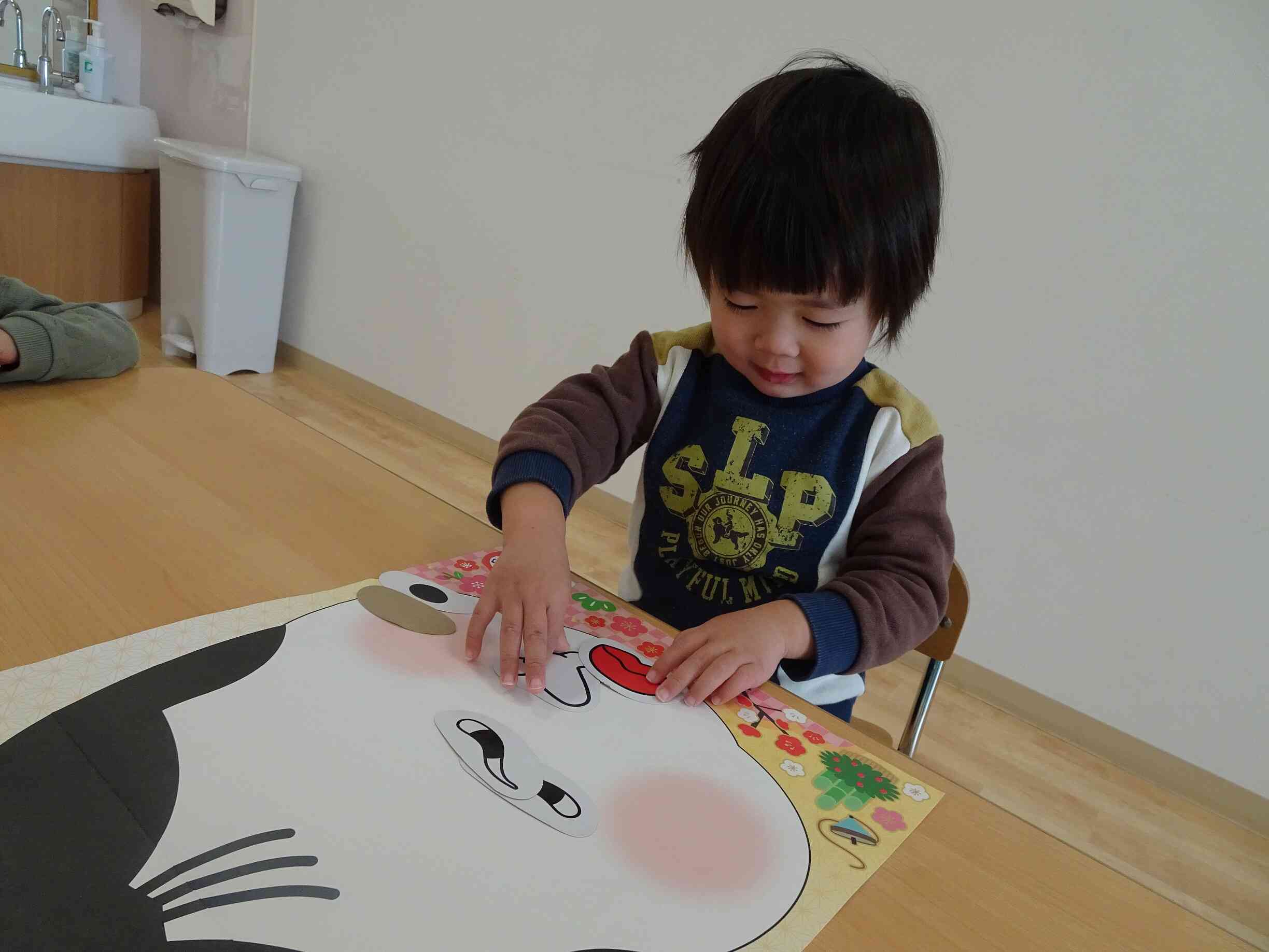 ☆福笑いをしたよ☆お正月遊び