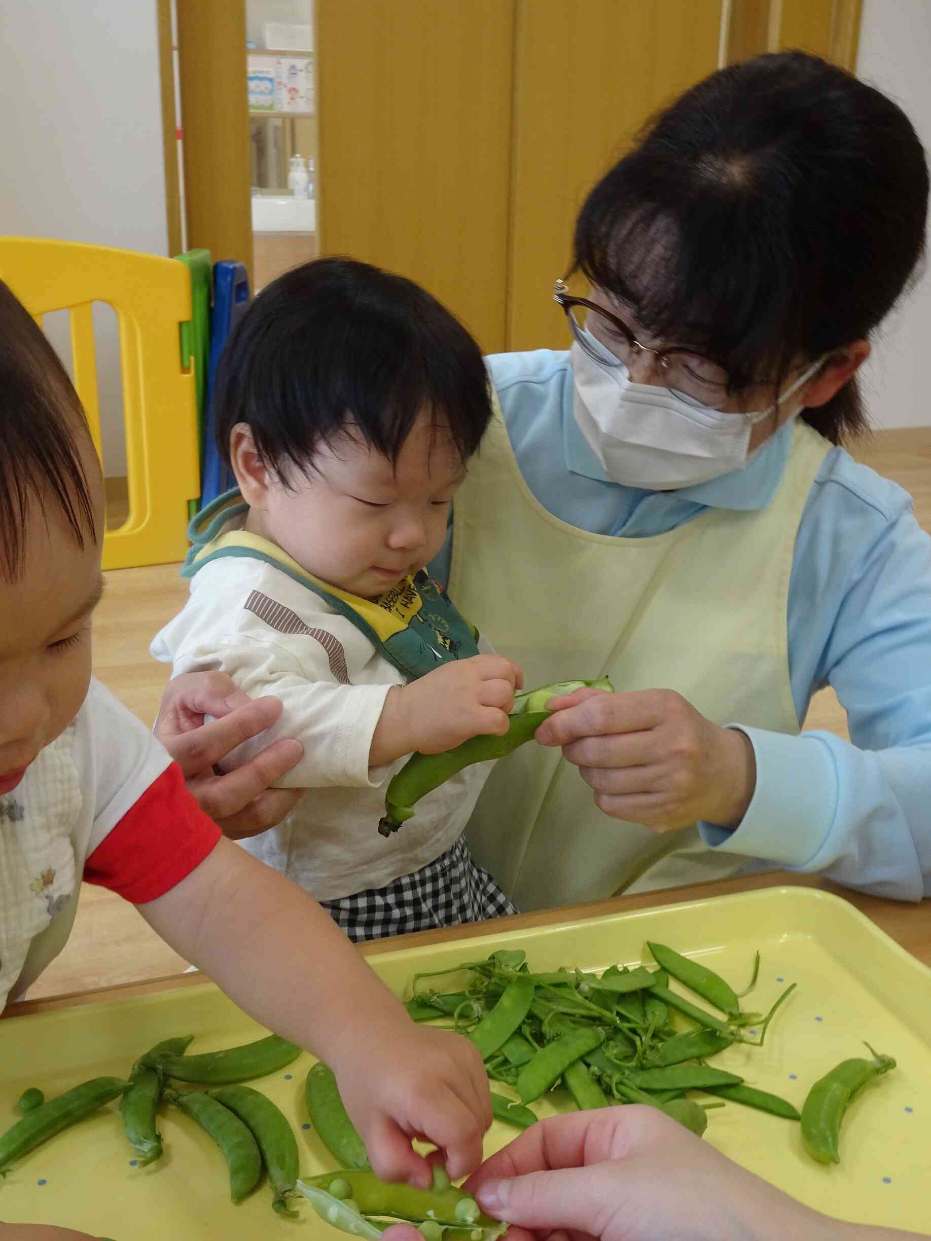 お豆さん触ってみたよ♪