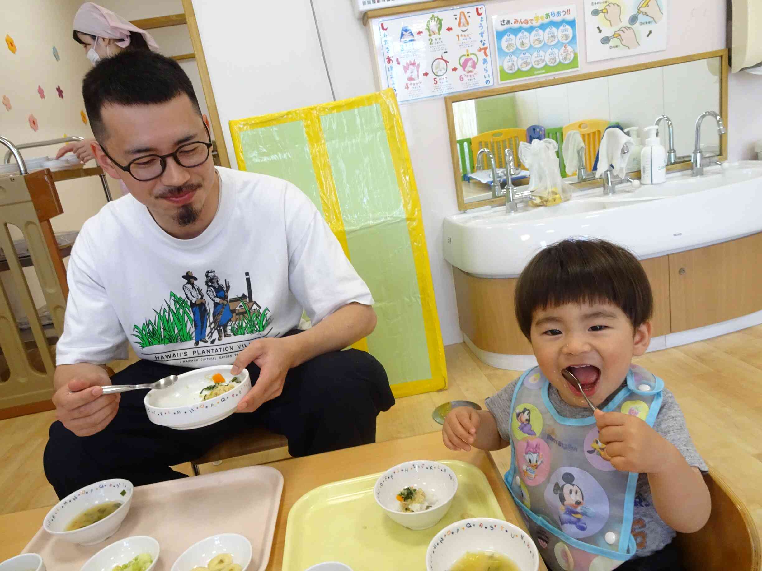 親子でもぐもぐ♡