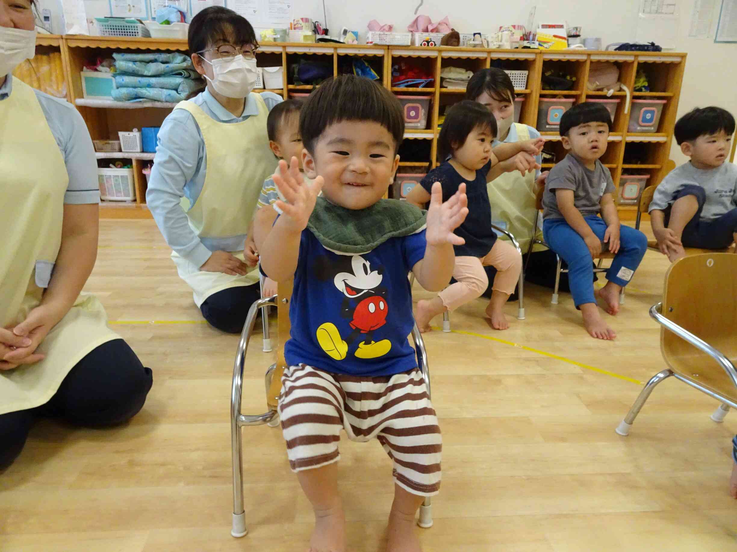 手遊びもノリノリで参加してくれました。