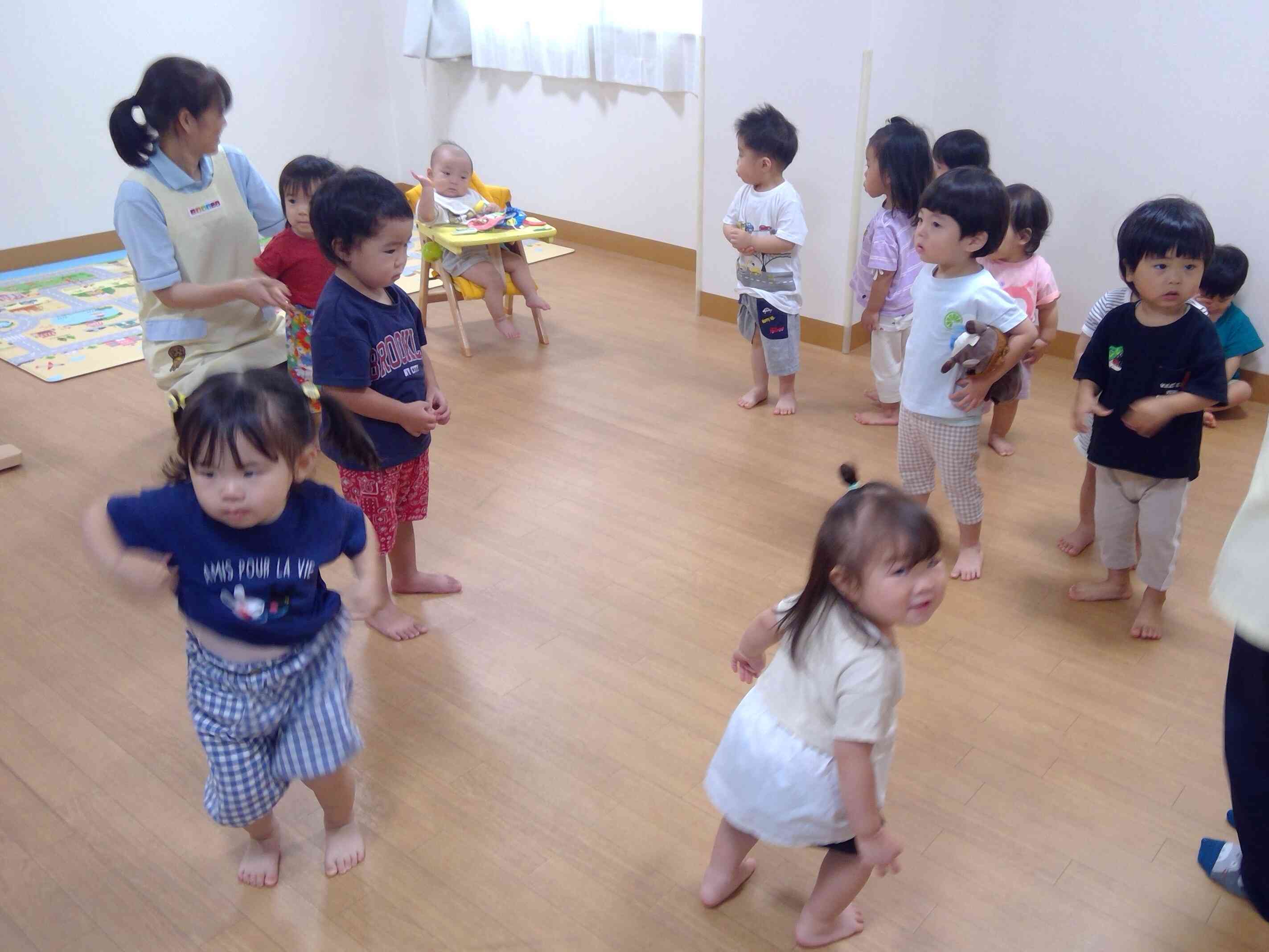 準備体操は、サンサン体操！